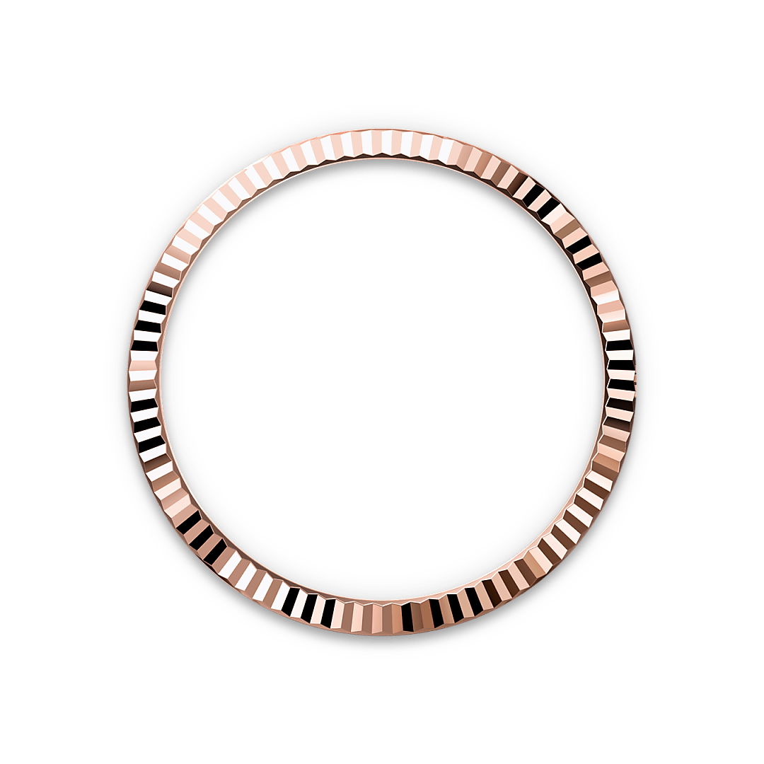 Rolex Day-Date 36, 18 Karat Everose-Gold, M128235-0009 – Goldschmiede Hofacker – Rolex Lünette