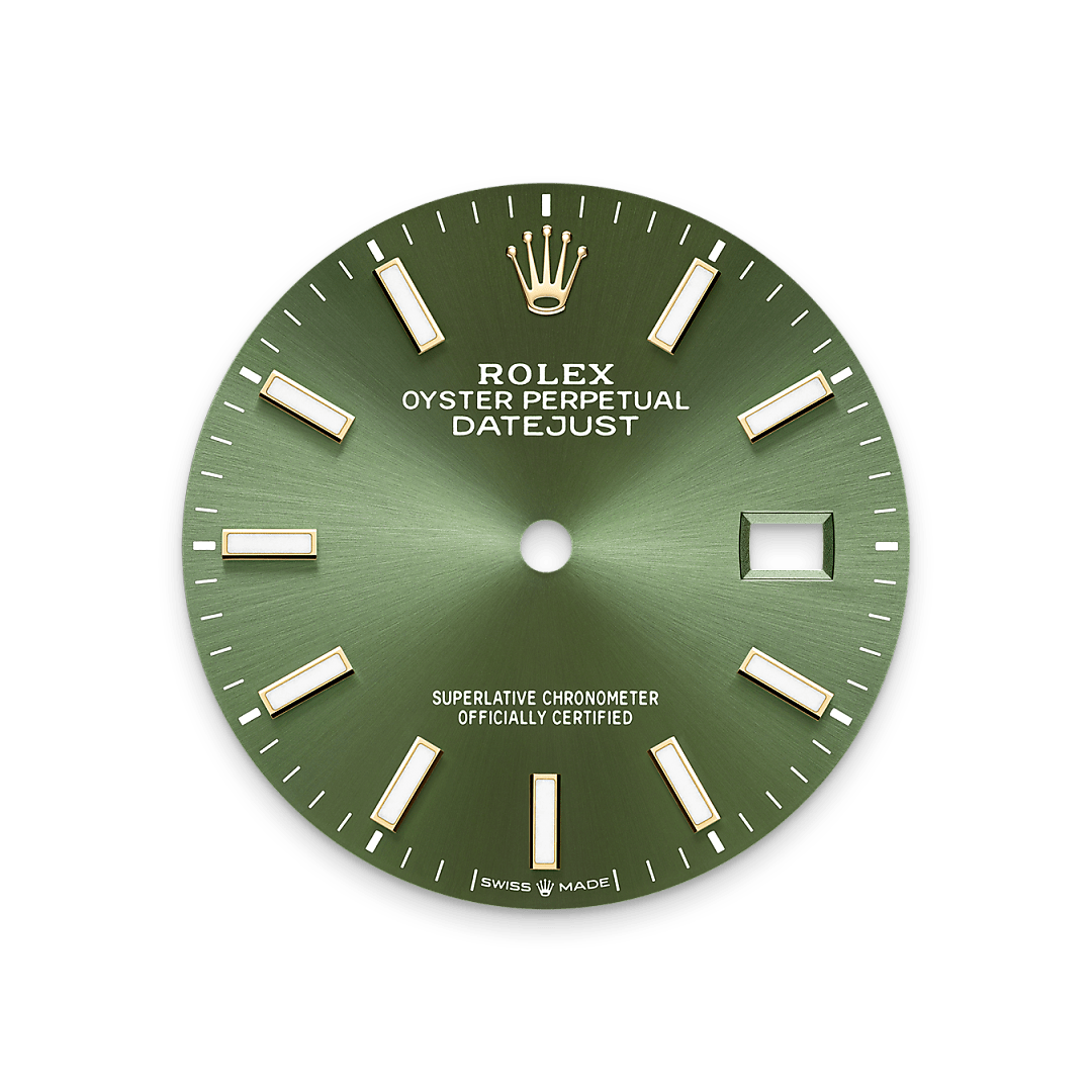 Rolex Datejust 36, Rolesor gelb (Kombination aus Edelstahl Oystersteel und Gelbgold), M126203-0058 – Goldschmiede Hofacker – Rolex Zifferblatt