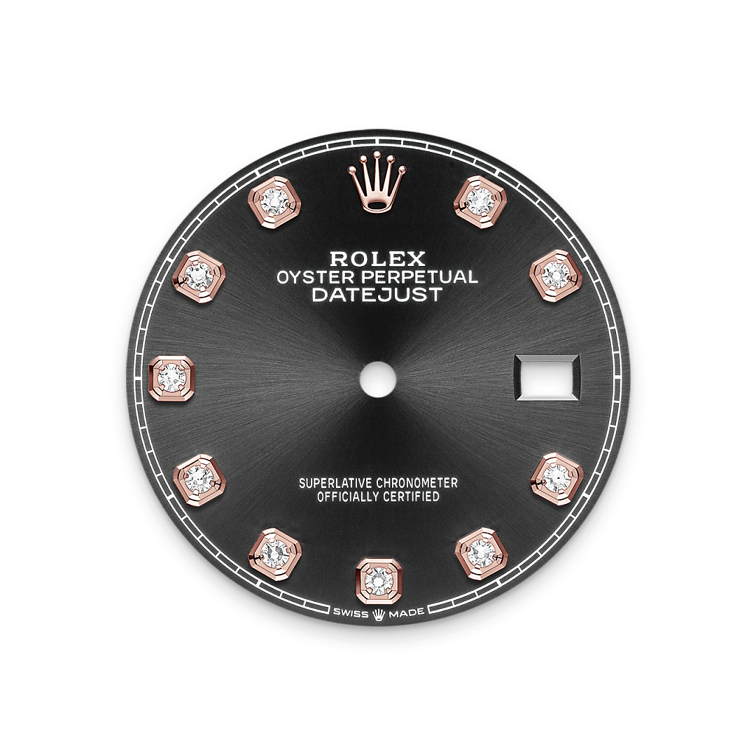 Rolex Datejust 36, Rolesor Everose (Kombination aus Edelstahl Oystersteel und Everose-Gold), M126231-0020 – Goldschmiede Hofacker – Rolex Zifferblatt
