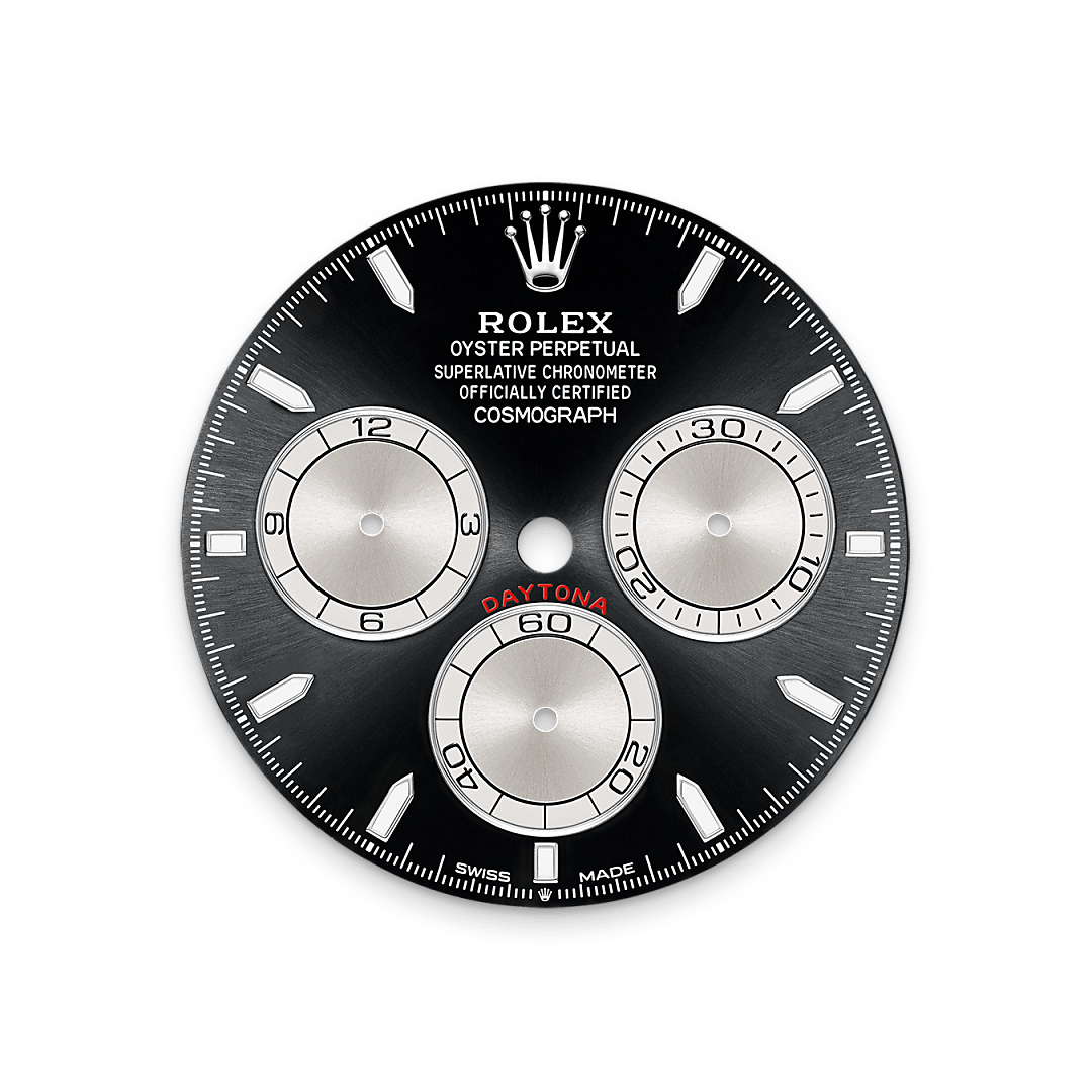 Rolex Cosmograph Daytona, 18 Karat Weißgold, M126509-0001 – Goldschmiede Hofacker – Rolex Zifferblatt