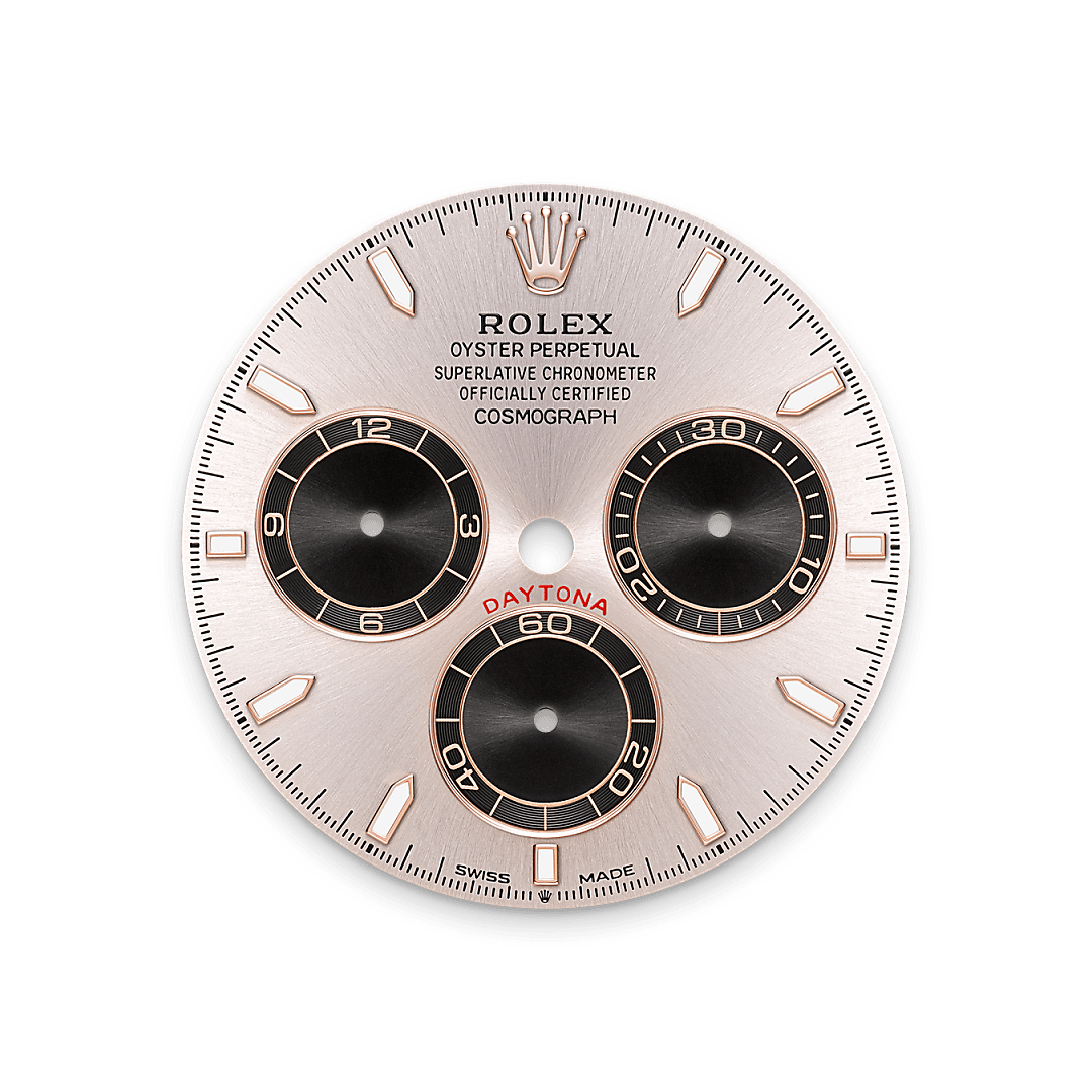 Rolex Cosmograph Daytona, 18 Karat Everose-Gold, M126515LN-0006 – Goldschmiede Hofacker – Rolex Zifferblatt