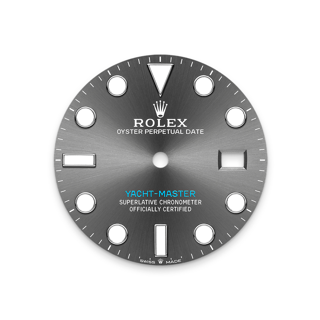 Rolex Yacht-Master 40, Rolesium (Kombination aus Edelstahl Oystersteel und Platin), M126622-0001 – Goldschmiede Hofacker – Rolex Zifferblatt