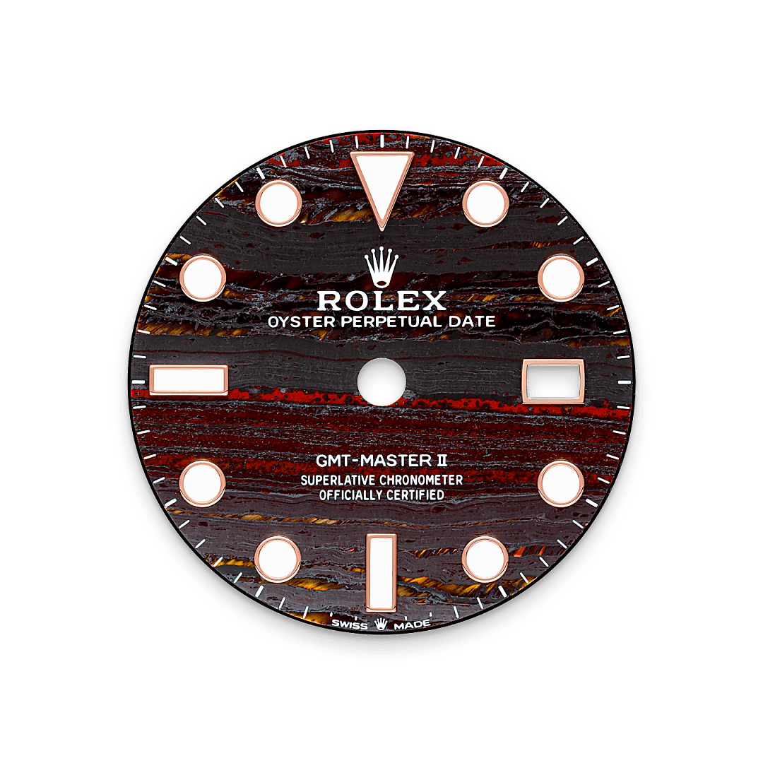 Rolex GMT-Master II, 18 Karat Everose-Gold, M126715CHNR-0002 – Goldschmiede Hofacker – Rolex Zifferblatt