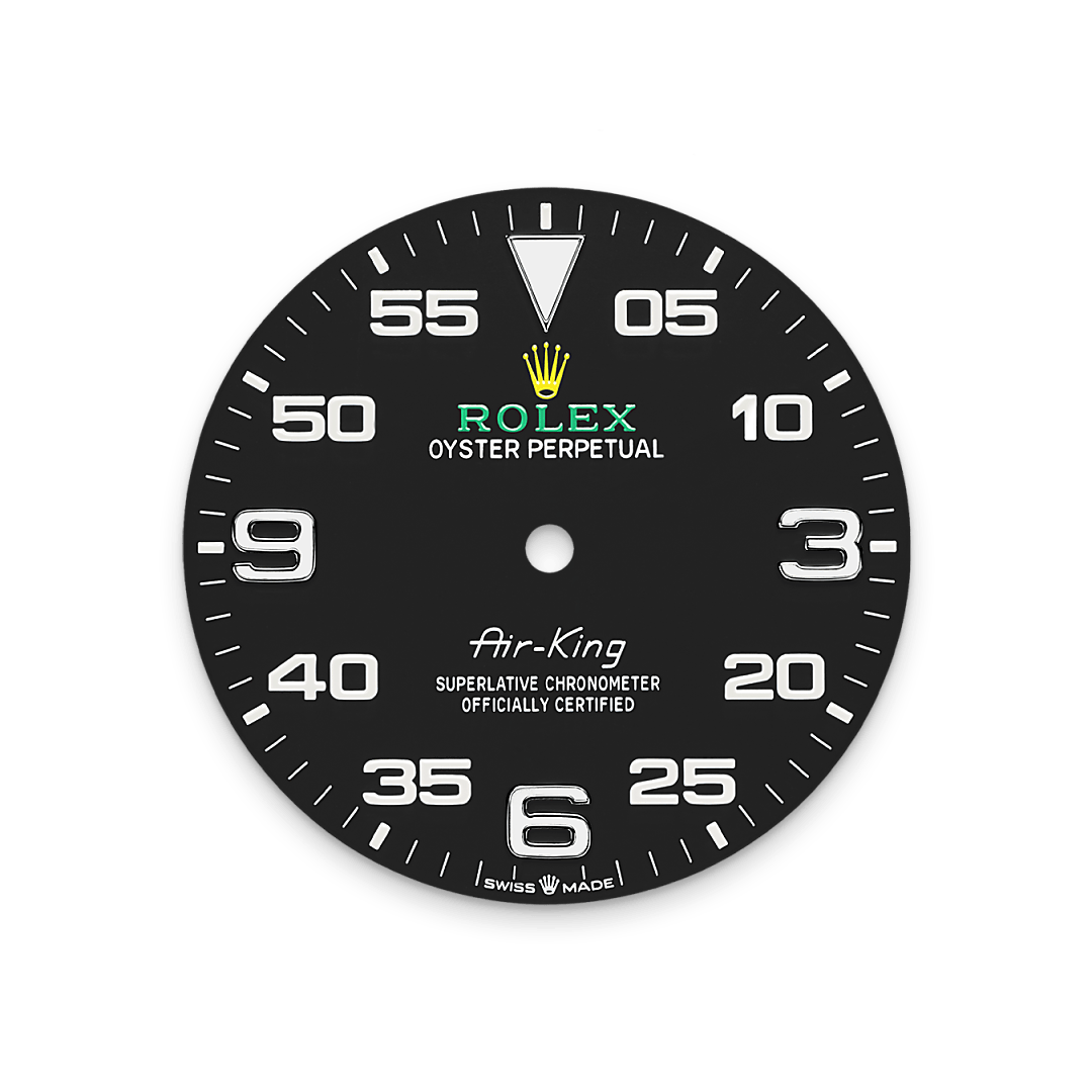 Rolex Air-King, Edelstahl Oystersteel, M126900-0001 – Goldschmiede Hofacker – Rolex Zifferblatt