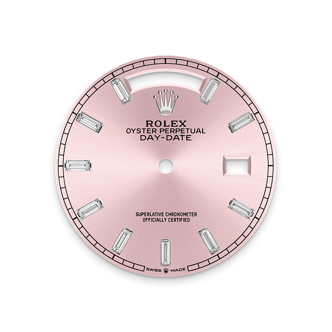 Rolex Day-Date 36, 18 Karat Weißgold, M128399TBR-0029 – Goldschmiede Hofacker – Rolex Zifferblatt