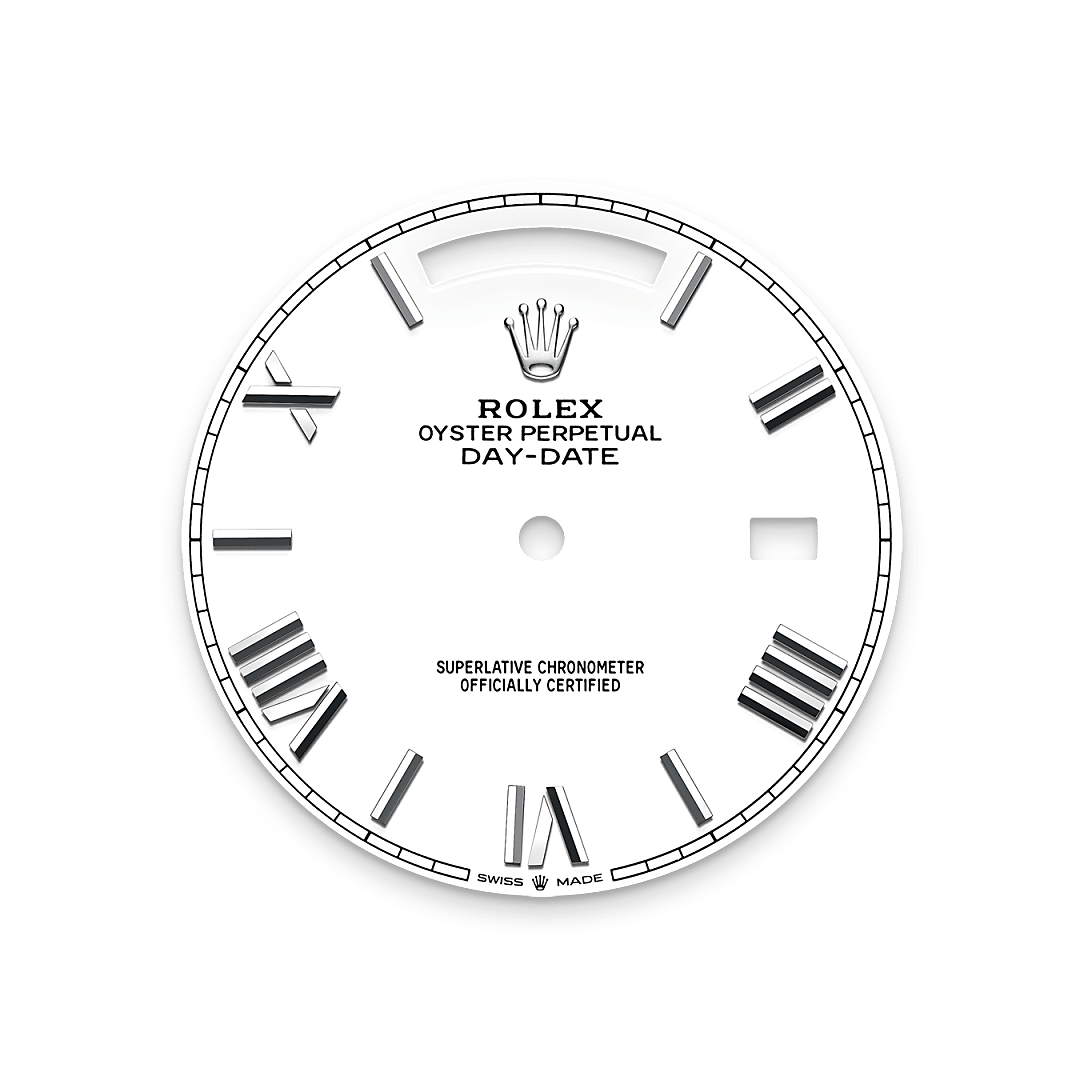Rolex Day-Date 40, Platin, M228396TBR-0018 – Goldschmiede Hofacker – Rolex Zifferblatt