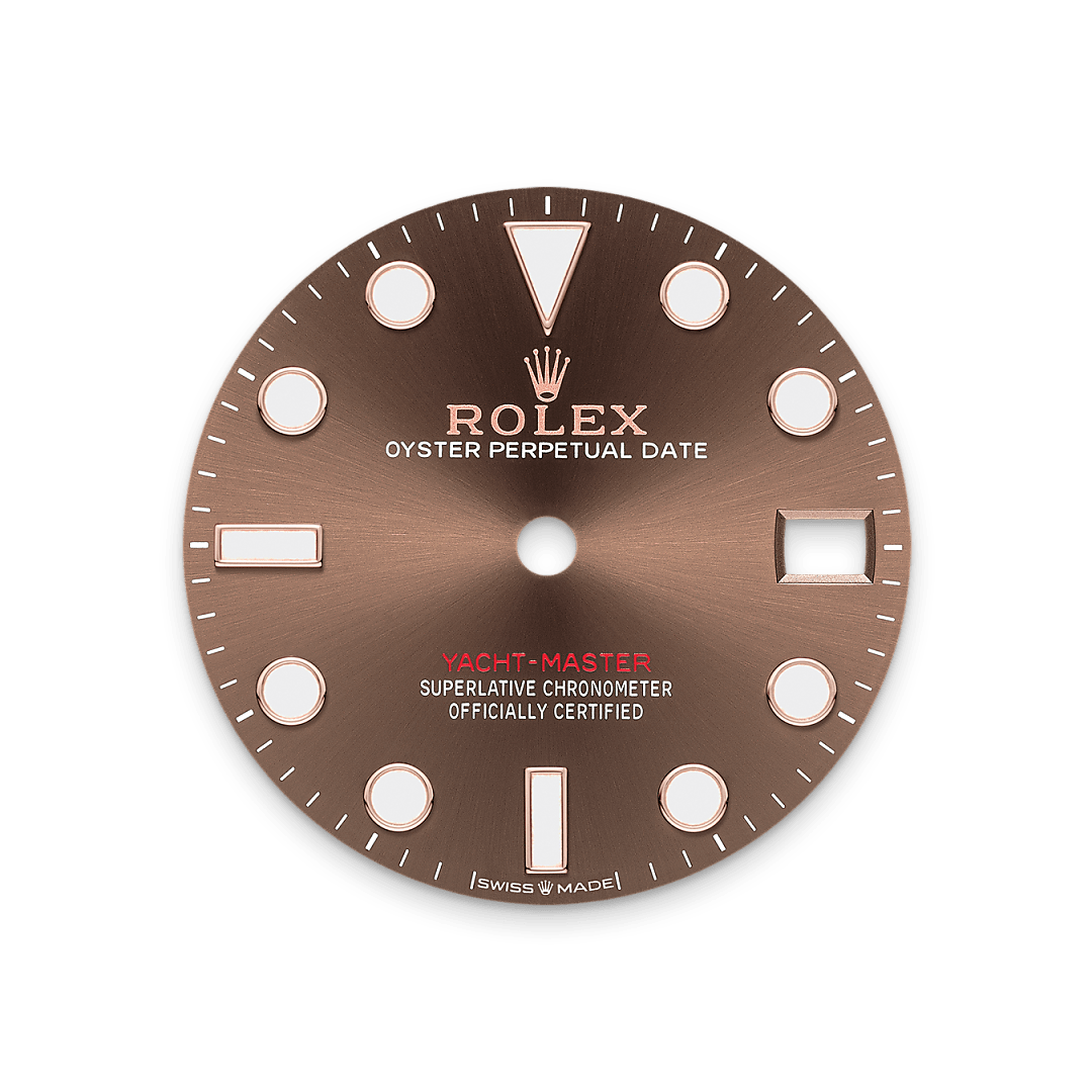 Rolex Yacht-Master 37, Rolesor Everose (Kombination aus Edelstahl Oystersteel und Everose-Gold), M268621-0003 – Goldschmiede Hofacker – Rolex Zifferblatt
