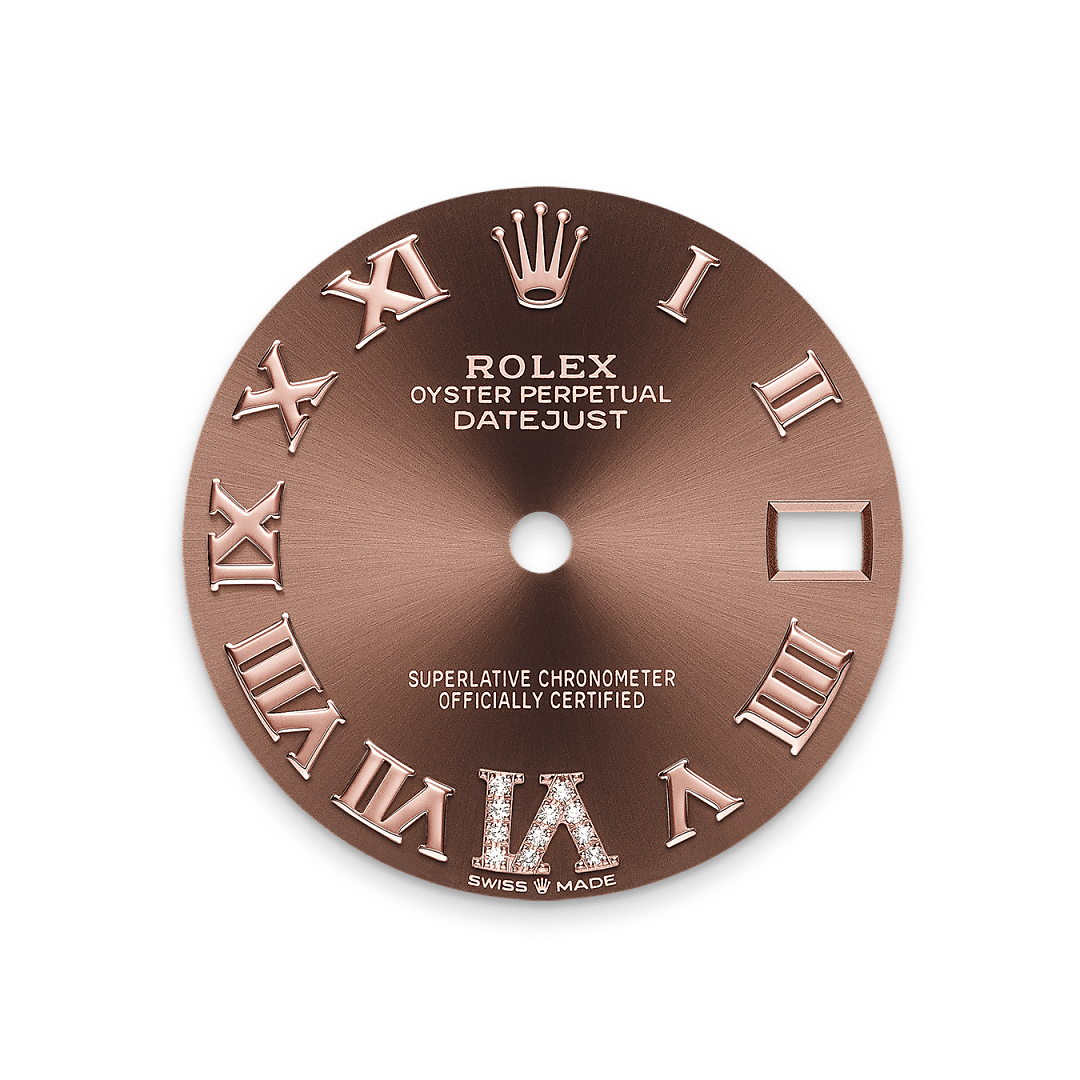Rolex Datejust 31, 18 Karat Everose-Gold, M278275-0025 – Goldschmiede Hofacker – Rolex Zifferblatt