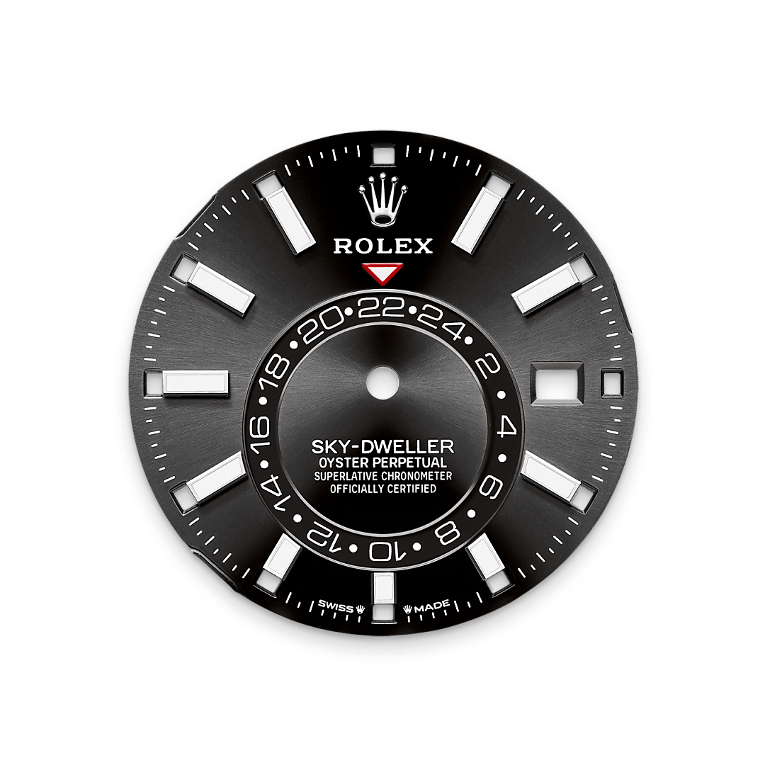 Rolex Sky-Dweller, 18 Karat Weißgold, M336239-0002 – Goldschmiede Hofacker – Rolex Zifferblatt