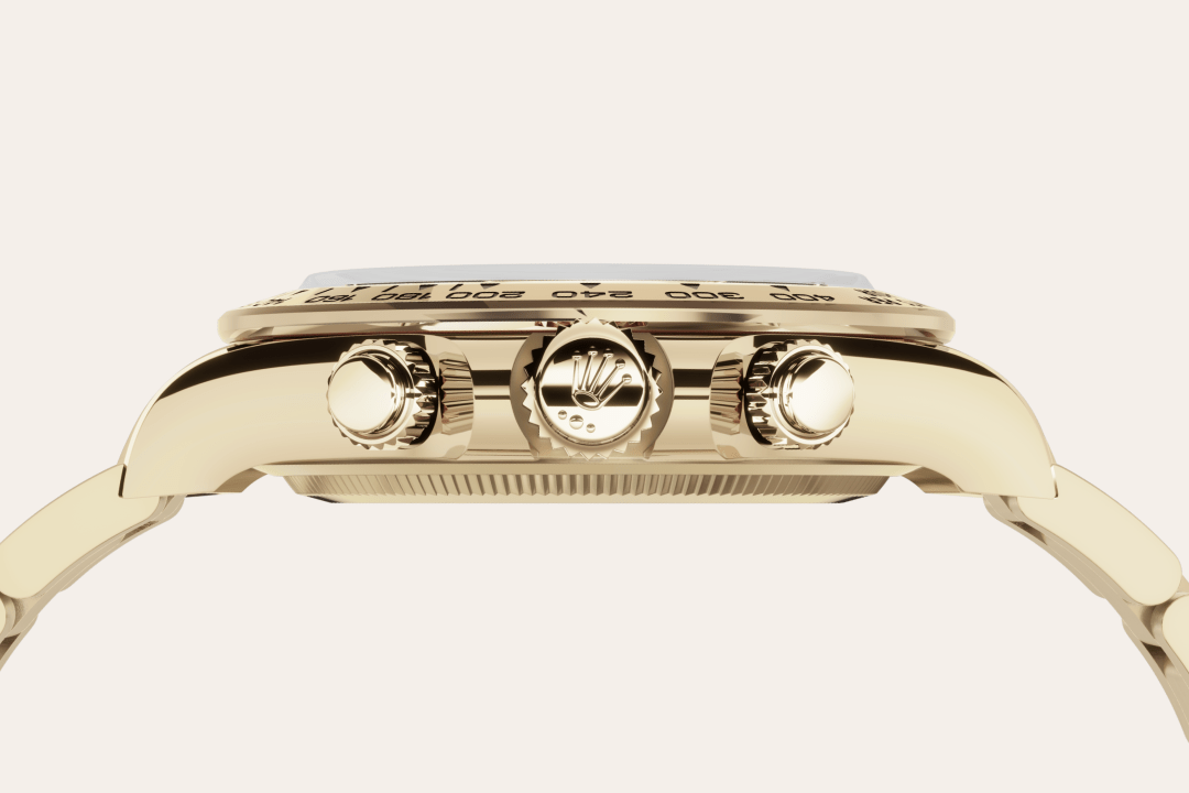 Rolex Cosmograph Daytona, 18 Karat Gelbgold, M126508-0008 – Goldschmiede Hofacker – Detailansicht 14