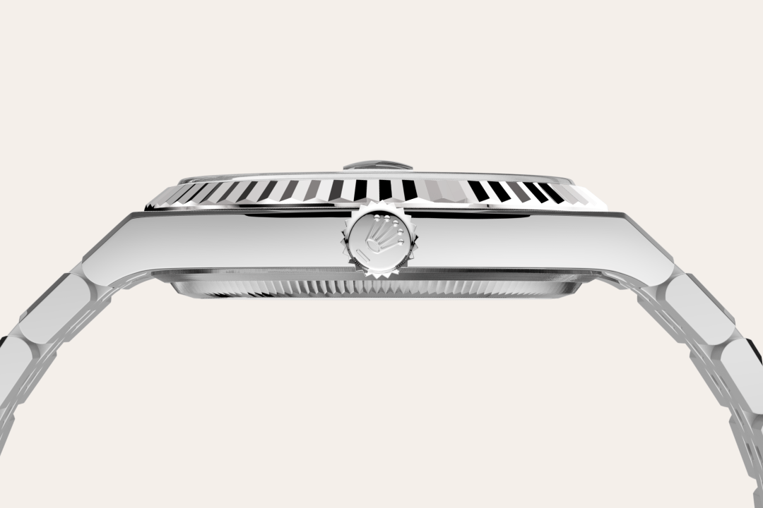 Rolex Land-Dweller 40, Rolesor weiß (Kombination aus Edelstahl Oystersteel und Weißgold), M127334-0001 – Goldschmiede Hofacker – Detailansicht 14