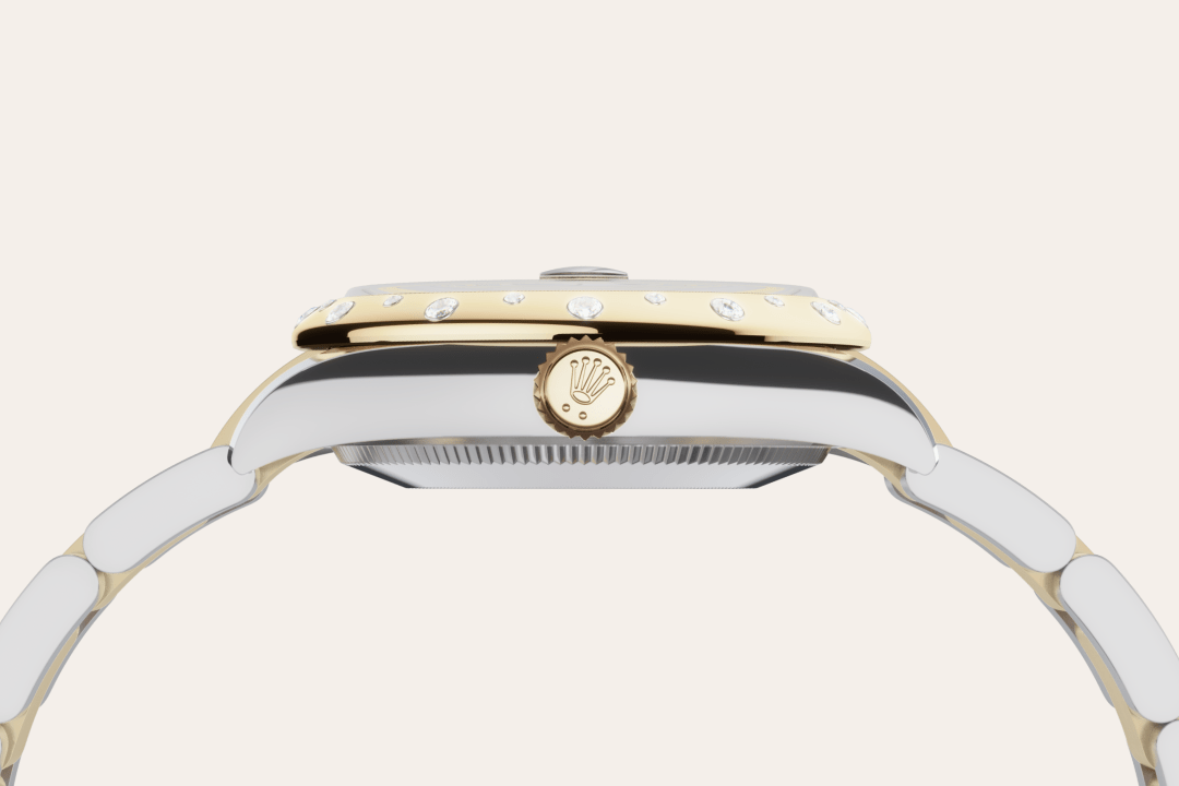 Rolex Datejust 31, Rolesor gelb (Kombination aus Edelstahl Oystersteel und Gelbgold), M278343RBR-0015 – Goldschmiede Hofacker – Detailansicht 14