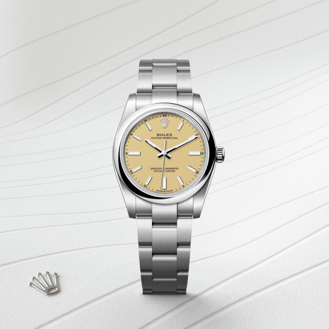 Rolex Oyster Perpetual 34, Edelstahl Oystersteel, M124200-0007 – Goldschmiede Hofacker – Detailansicht 8