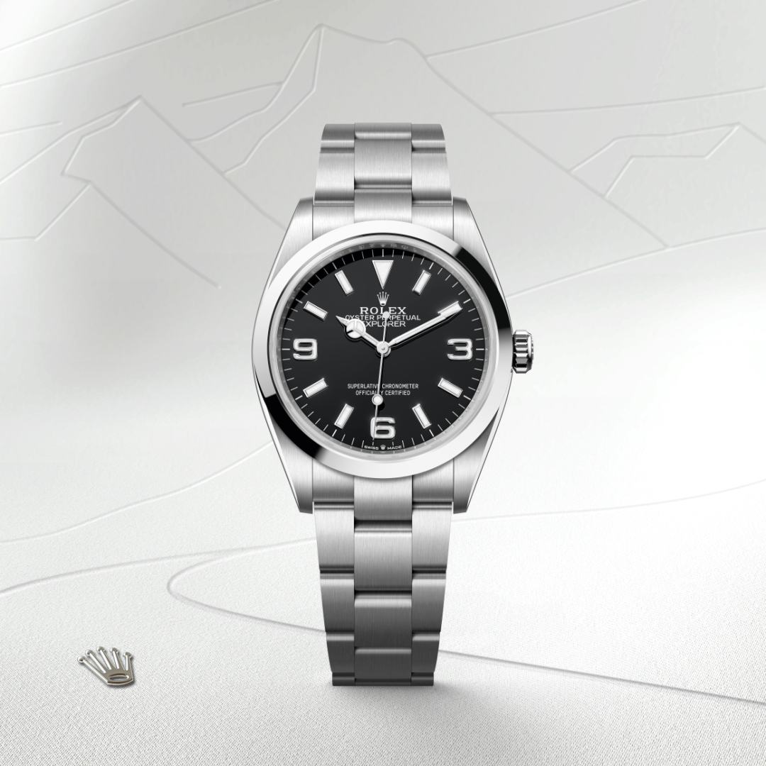 Rolex Explorer 36, Edelstahl Oystersteel, M124270-0001 – Goldschmiede Hofacker – Detailansicht 8