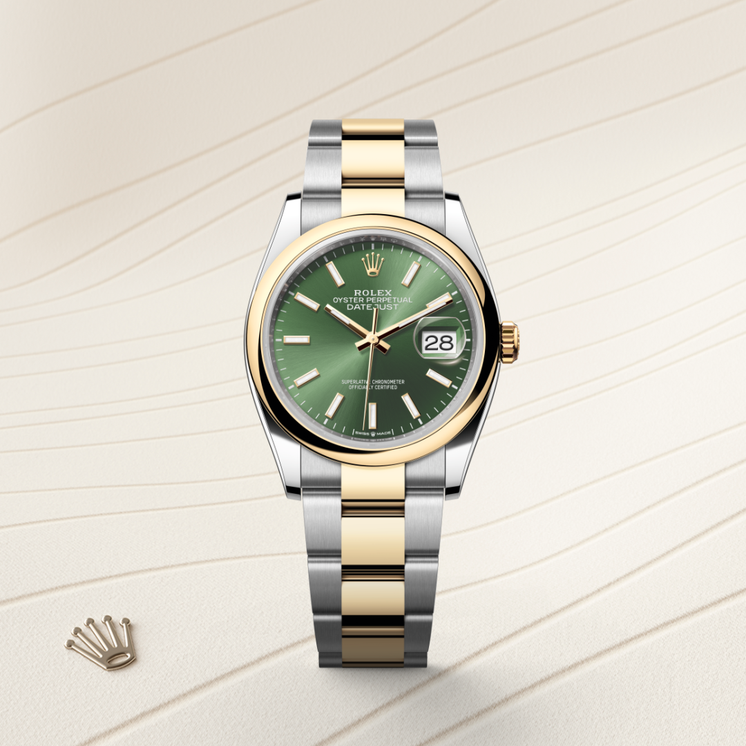 Rolex Datejust 36, Rolesor gelb (Kombination aus Edelstahl Oystersteel und Gelbgold), M126203-0058 – Goldschmiede Hofacker – Detailansicht 8