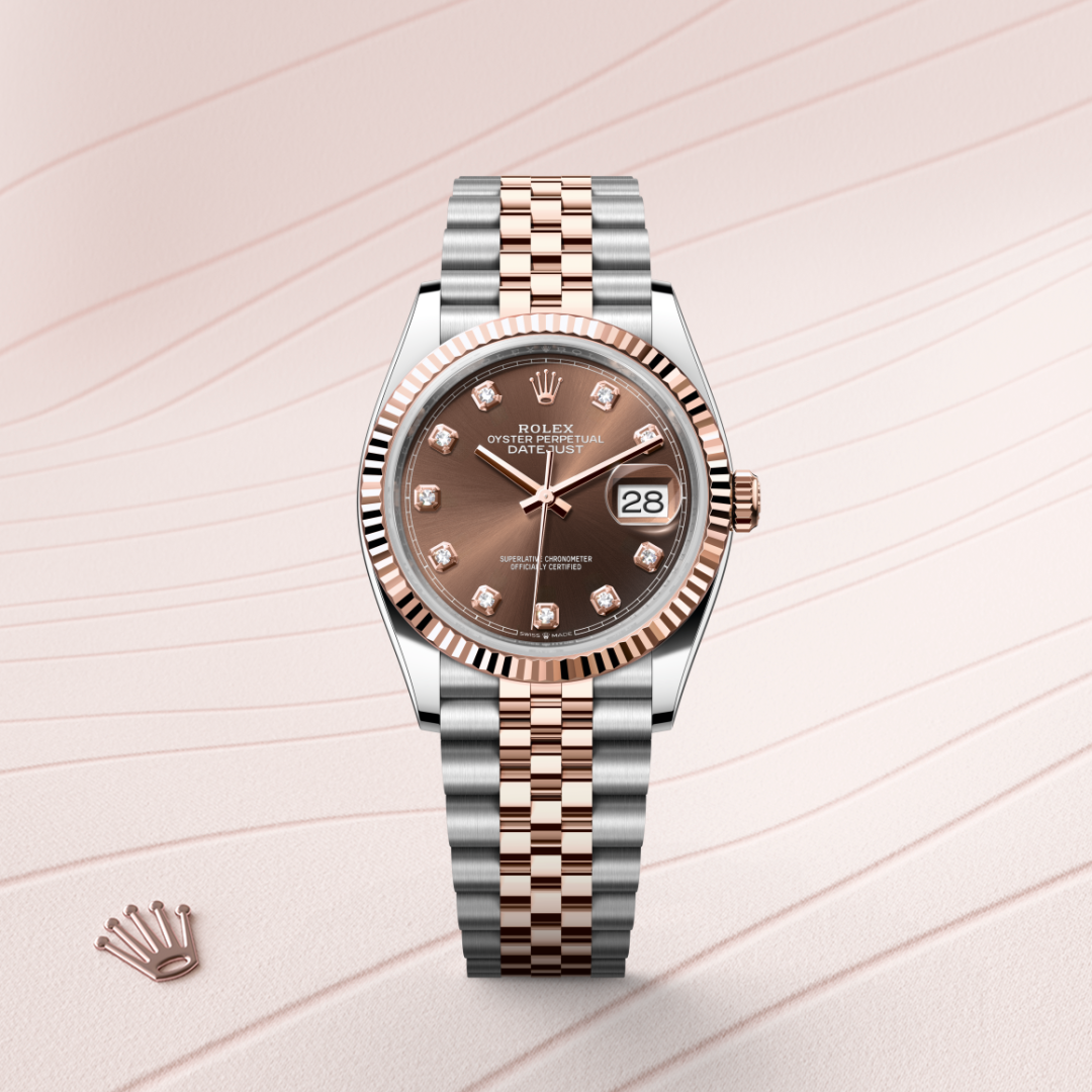 Rolex Datejust 36, Rolesor Everose (Kombination aus Edelstahl Oystersteel und Everose-Gold), M126231-0053 – Goldschmiede Hofacker – Detailansicht 8