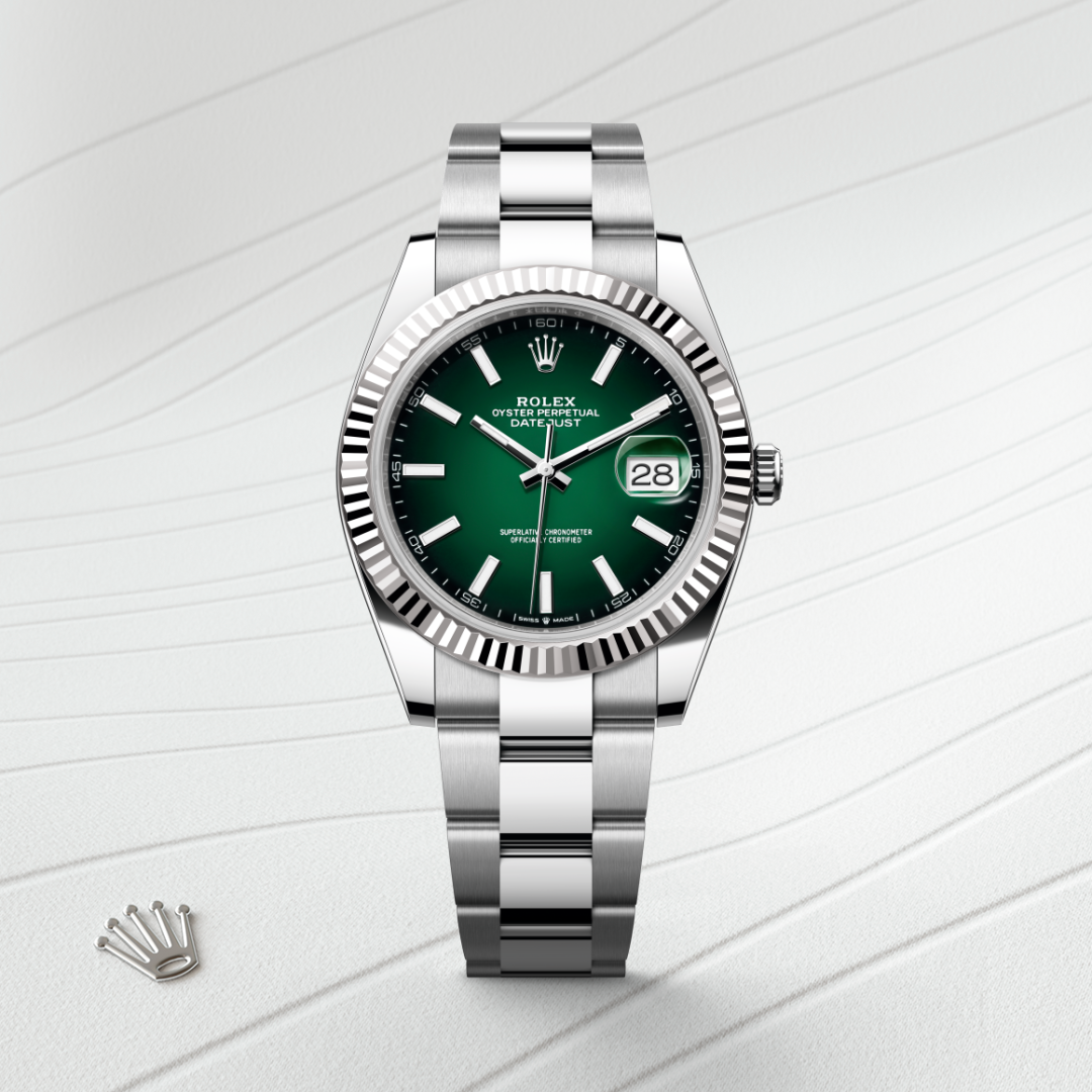 Rolex Datejust 41, Rolesor weiß (Kombination aus Edelstahl Oystersteel und Weißgold), M126334-0033 – Goldschmiede Hofacker – Detailansicht 8