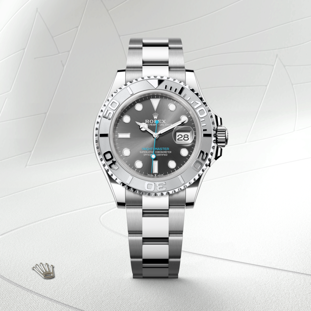 Rolex Yacht-Master 40, Rolesium (Kombination aus Edelstahl Oystersteel und Platin), M126622-0001 – Goldschmiede Hofacker – Detailansicht 8
