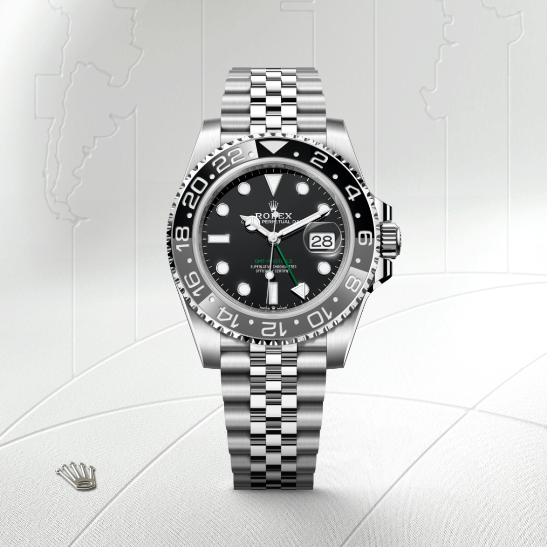 Rolex GMT-Master II, Edelstahl Oystersteel, M126710GRNR-0003 – Goldschmiede Hofacker – Detailansicht 8