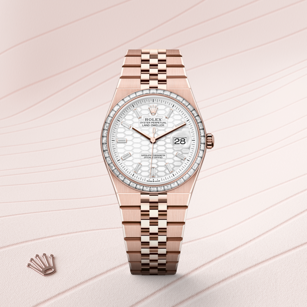 Rolex Land-Dweller 36, 18 Karat Everose-Gold, M127285TBR-0002 – Goldschmiede Hofacker – Detailansicht 8