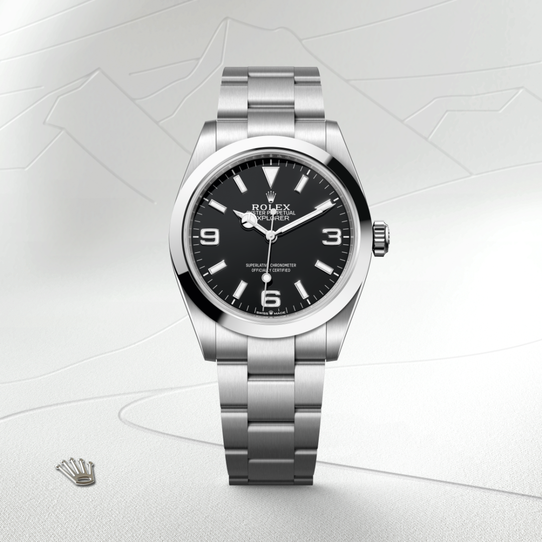 Rolex Explorer 40, Edelstahl Oystersteel, M224270-0001 – Goldschmiede Hofacker – Detailansicht 8