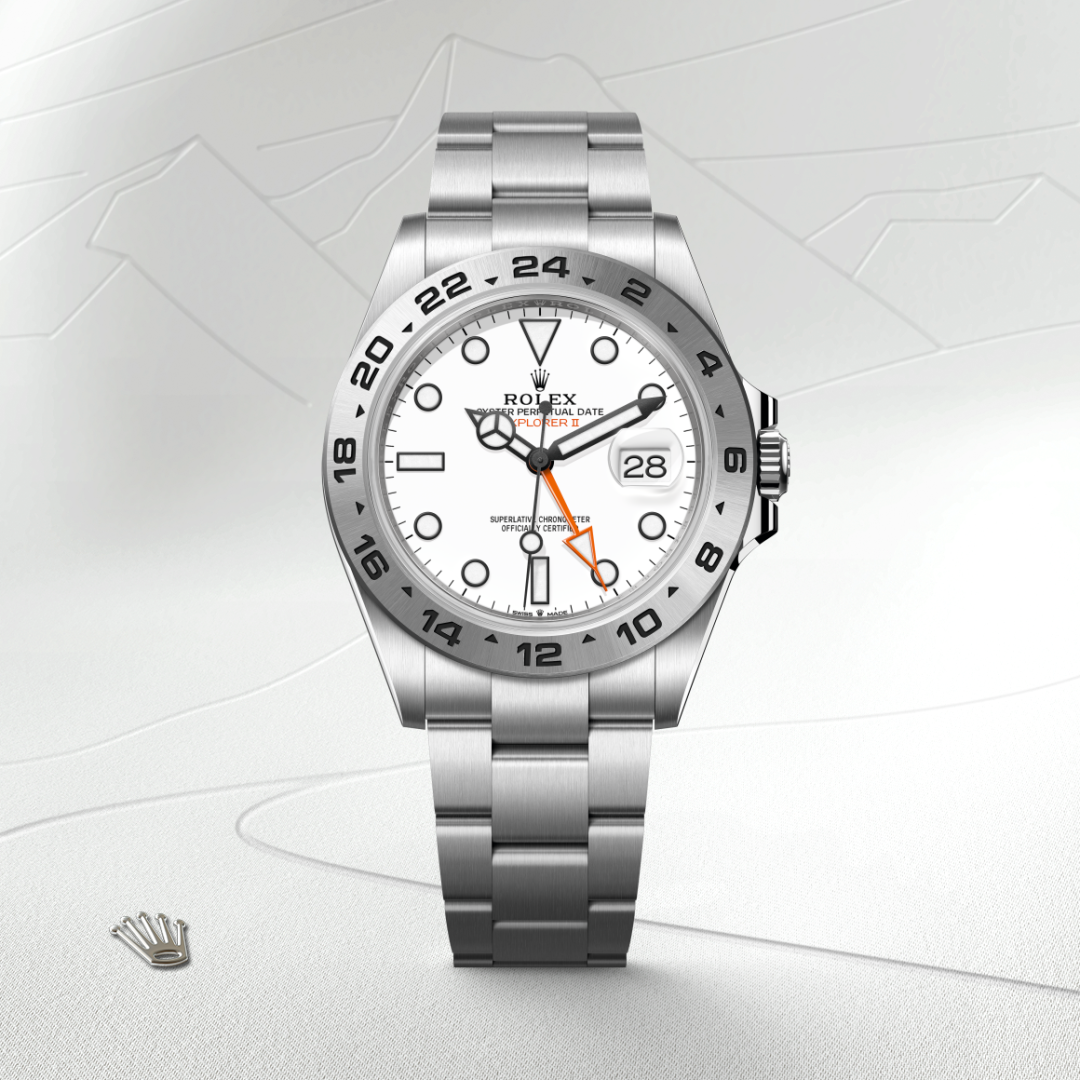 Rolex Explorer II, Edelstahl Oystersteel, M226570-0001 – Goldschmiede Hofacker – Detailansicht 8