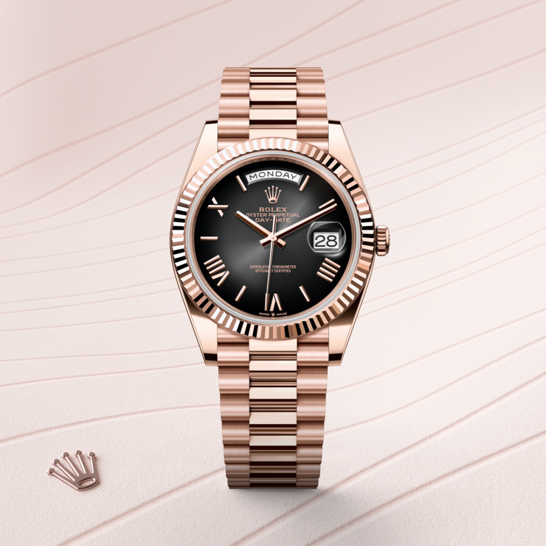 Rolex Day-Date 40, 18 Karat Everose-Gold, M228235-0055 – Goldschmiede Hofacker – Detailansicht 8