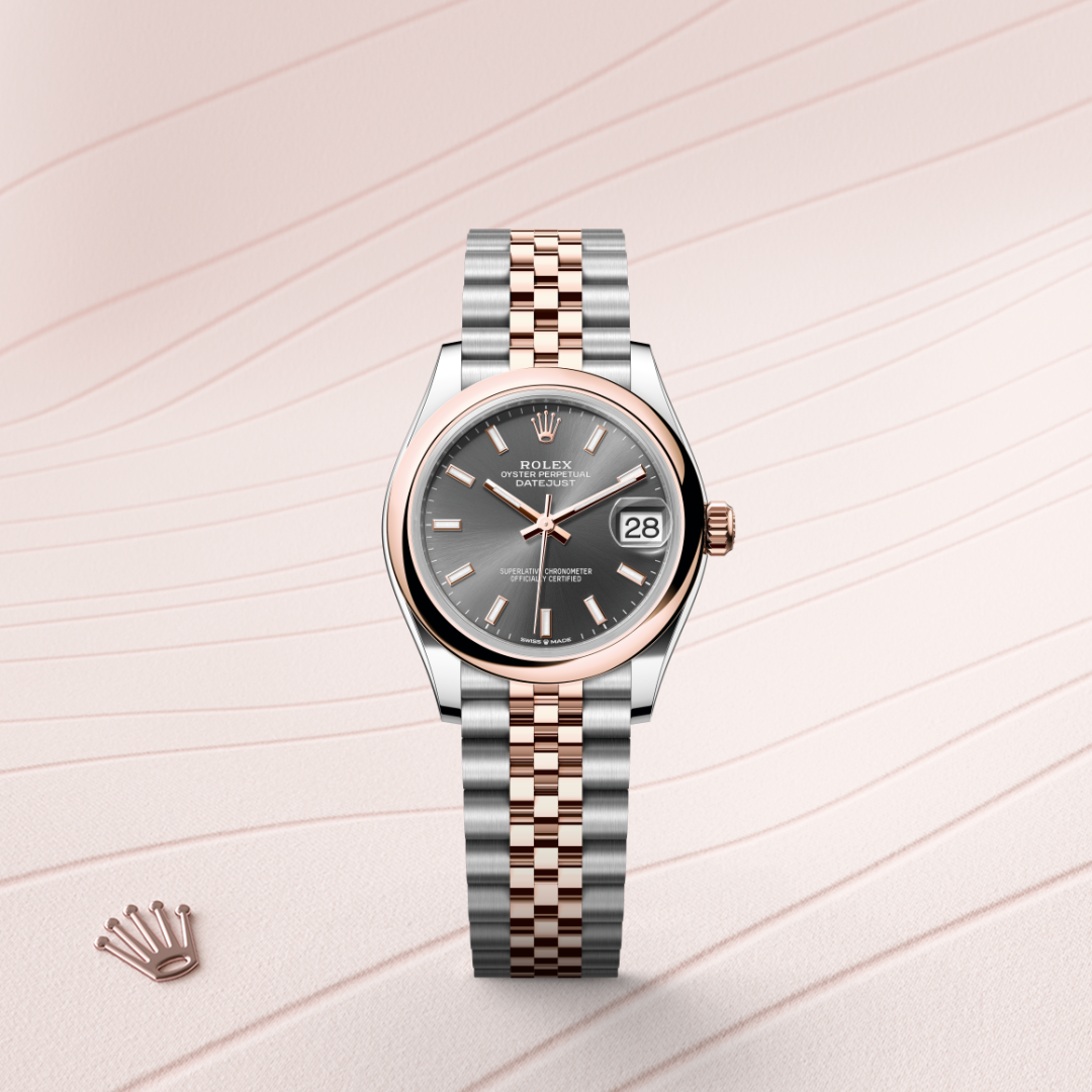 Rolex Datejust 31, Rolesor Everose (Kombination aus Edelstahl Oystersteel und Everose-Gold), M278241-0018 – Goldschmiede Hofacker – Detailansicht 8