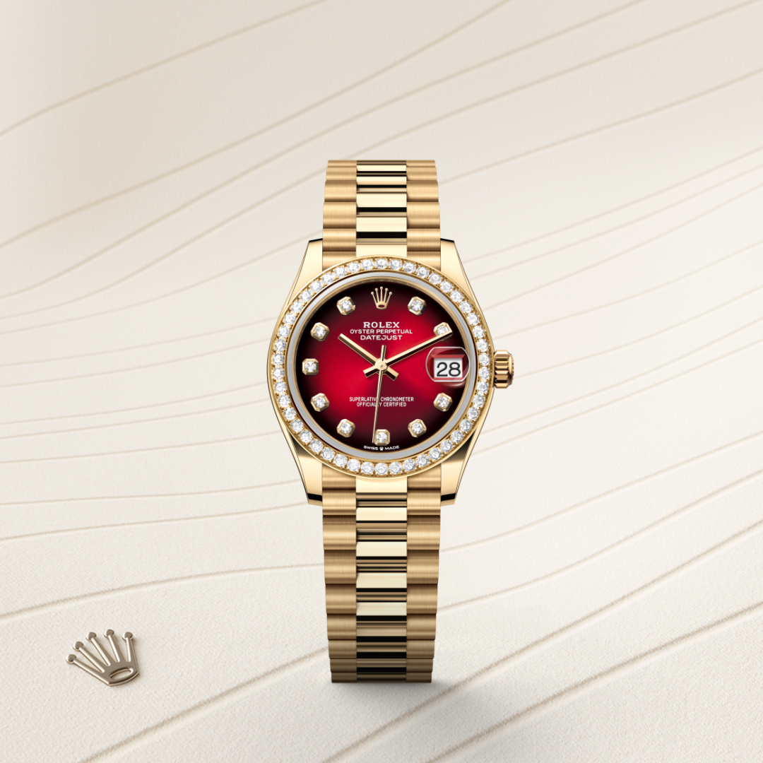 Rolex Datejust 31, 18 Karat Gelbgold, M278288RBR-0041 – Goldschmiede Hofacker – Detailansicht 8
