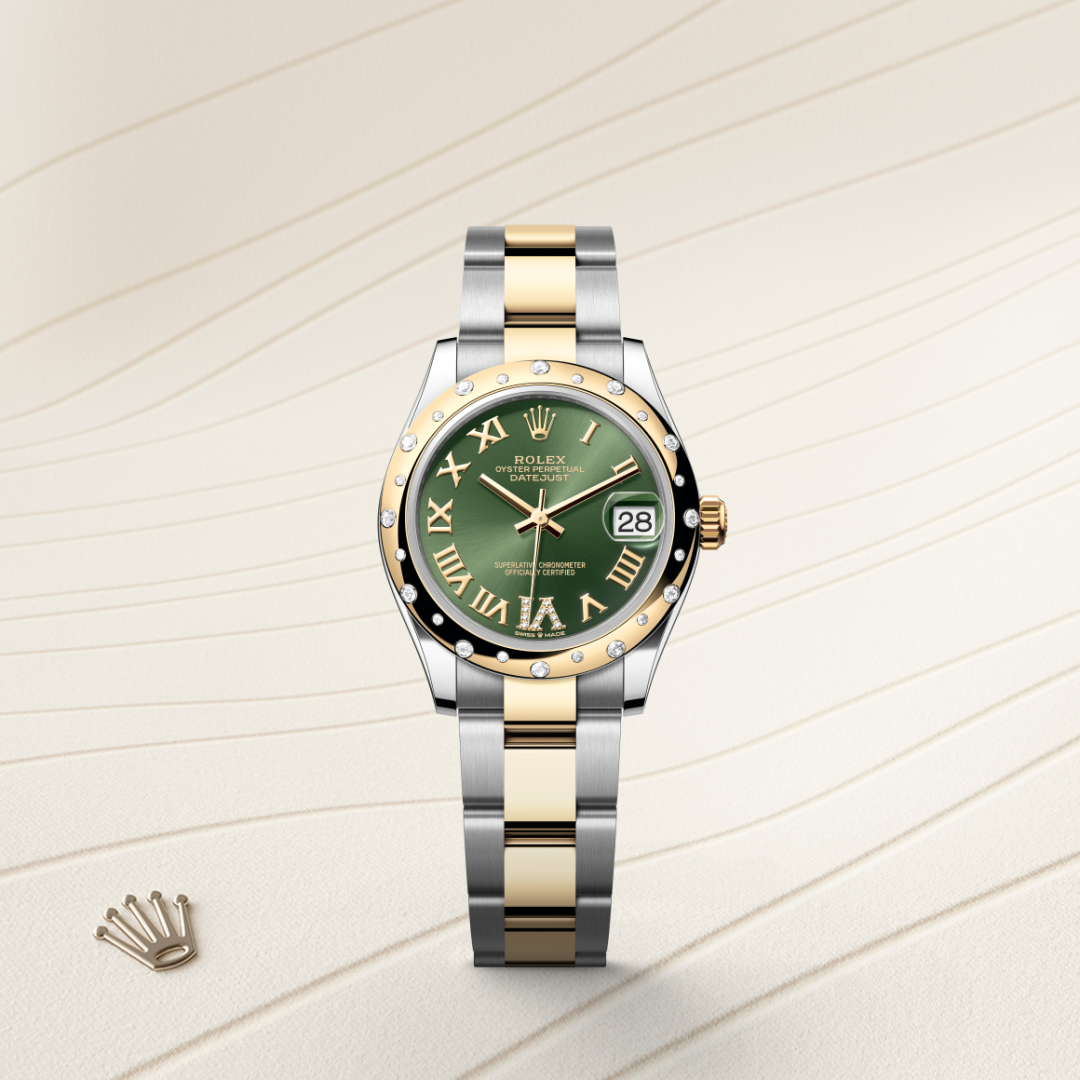 Rolex Datejust 31, Rolesor gelb (Kombination aus Edelstahl Oystersteel und Gelbgold), M278343RBR-0015 – Goldschmiede Hofacker – Detailansicht 8