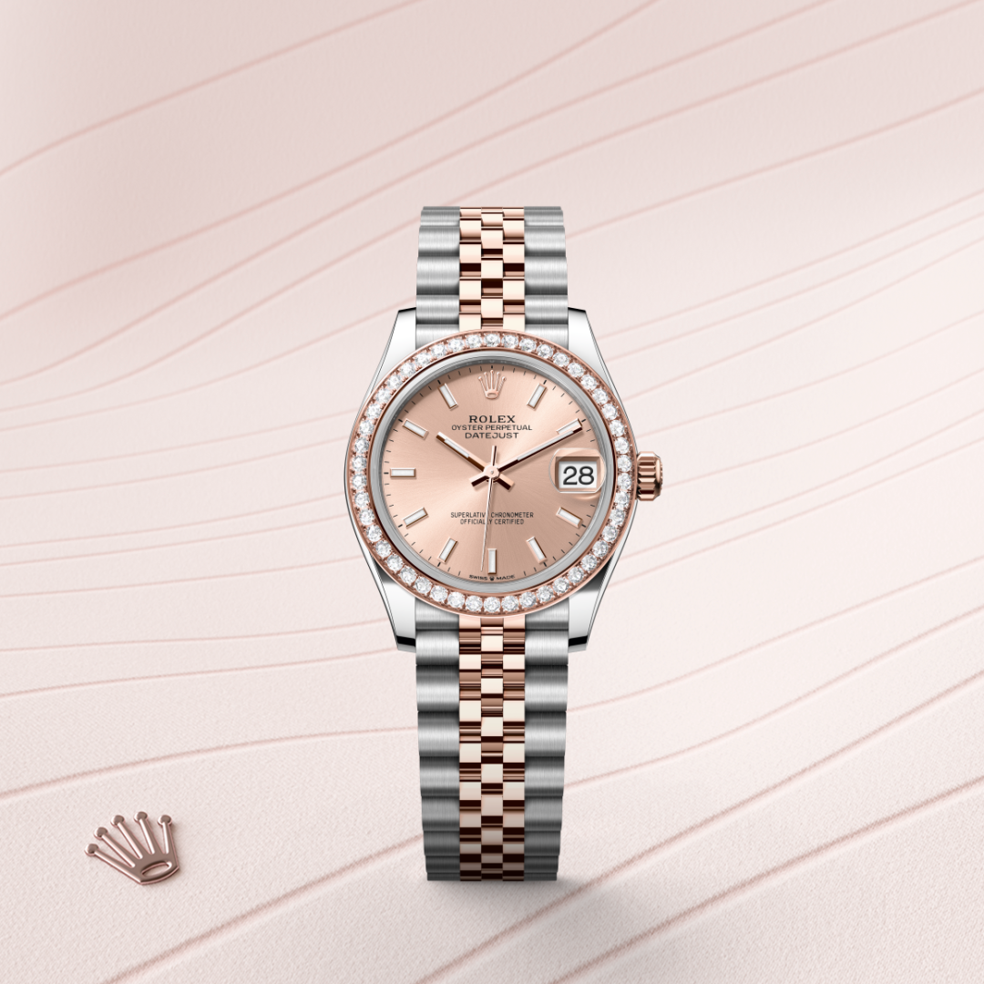 Rolex Datejust 31, Rolesor Everose (Kombination aus Edelstahl Oystersteel und Everose-Gold), M278381RBR-0010 – Goldschmiede Hofacker – Detailansicht 8