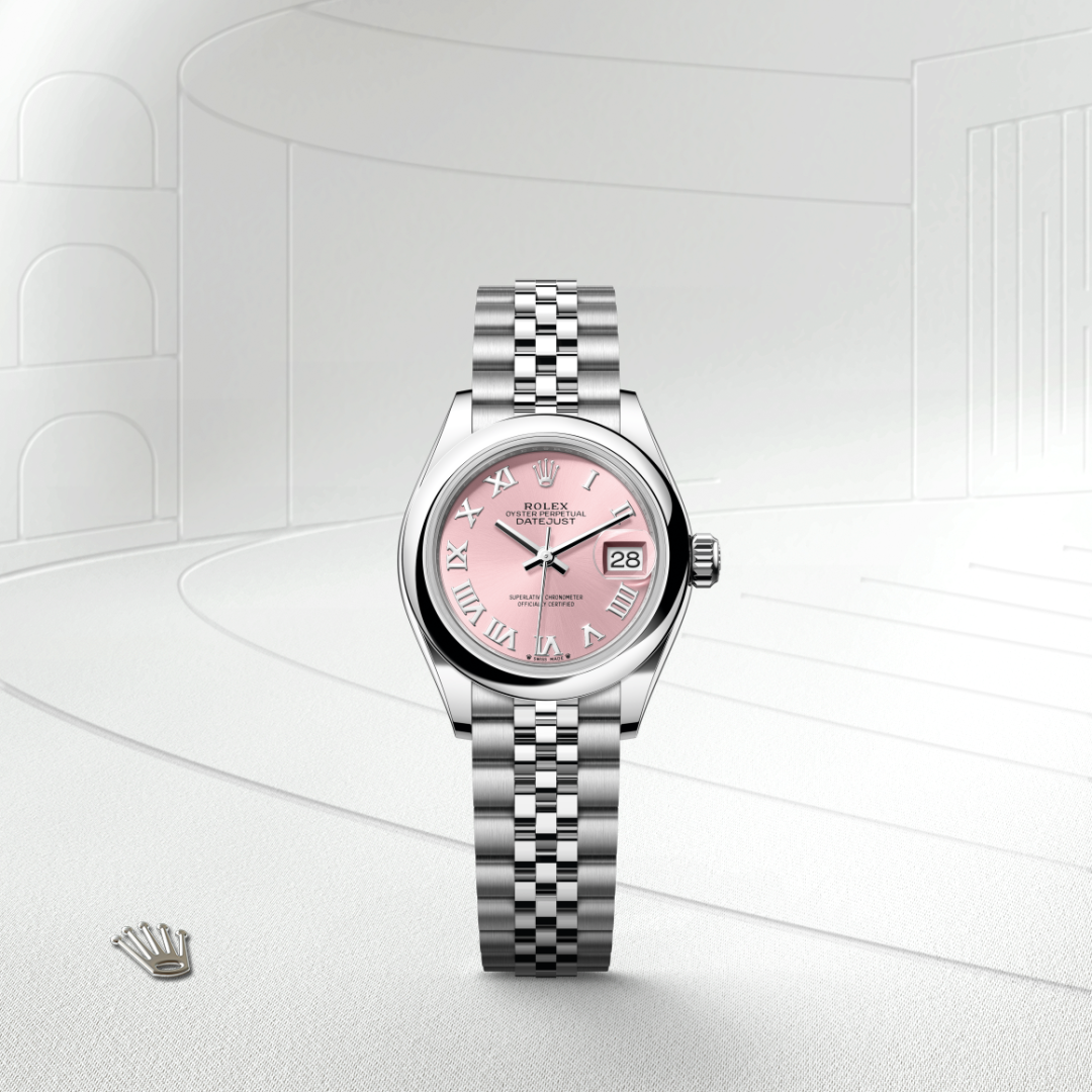 Rolex Lady-Datejust, Edelstahl Oystersteel, M279160-0013 – Goldschmiede Hofacker – Detailansicht 8