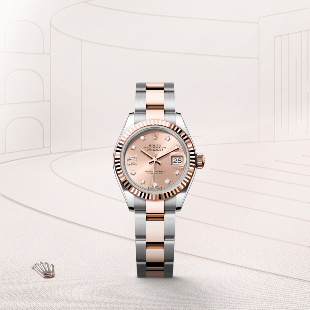 Rolex Lady-Datejust, Rolesor Everose (Kombination aus Edelstahl Oystersteel und Everose-Gold), M279171-0028 – Goldschmiede Hofacker – Detailansicht 8
