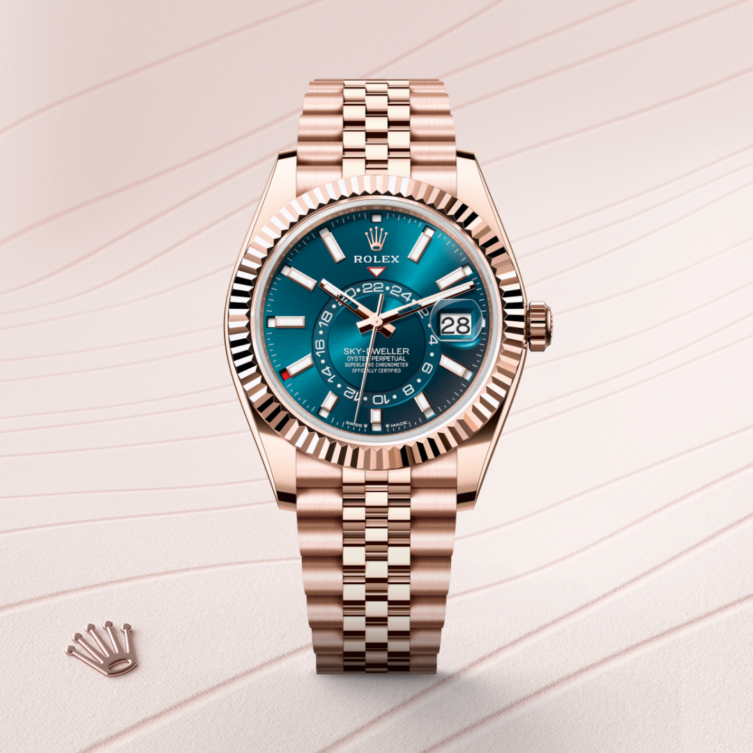 Rolex Sky-Dweller, 18 Karat Everose-Gold, M336935-0005 – Goldschmiede Hofacker – Detailansicht 8