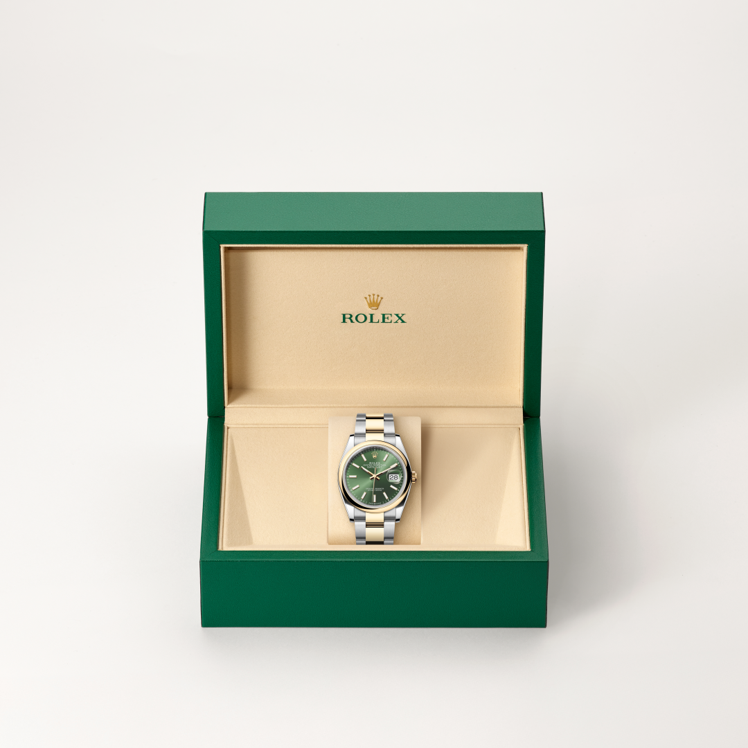 Rolex Datejust 36, Rolesor gelb (Kombination aus Edelstahl Oystersteel und Gelbgold), M126203-0058 – Goldschmiede Hofacker – Detailansicht 9