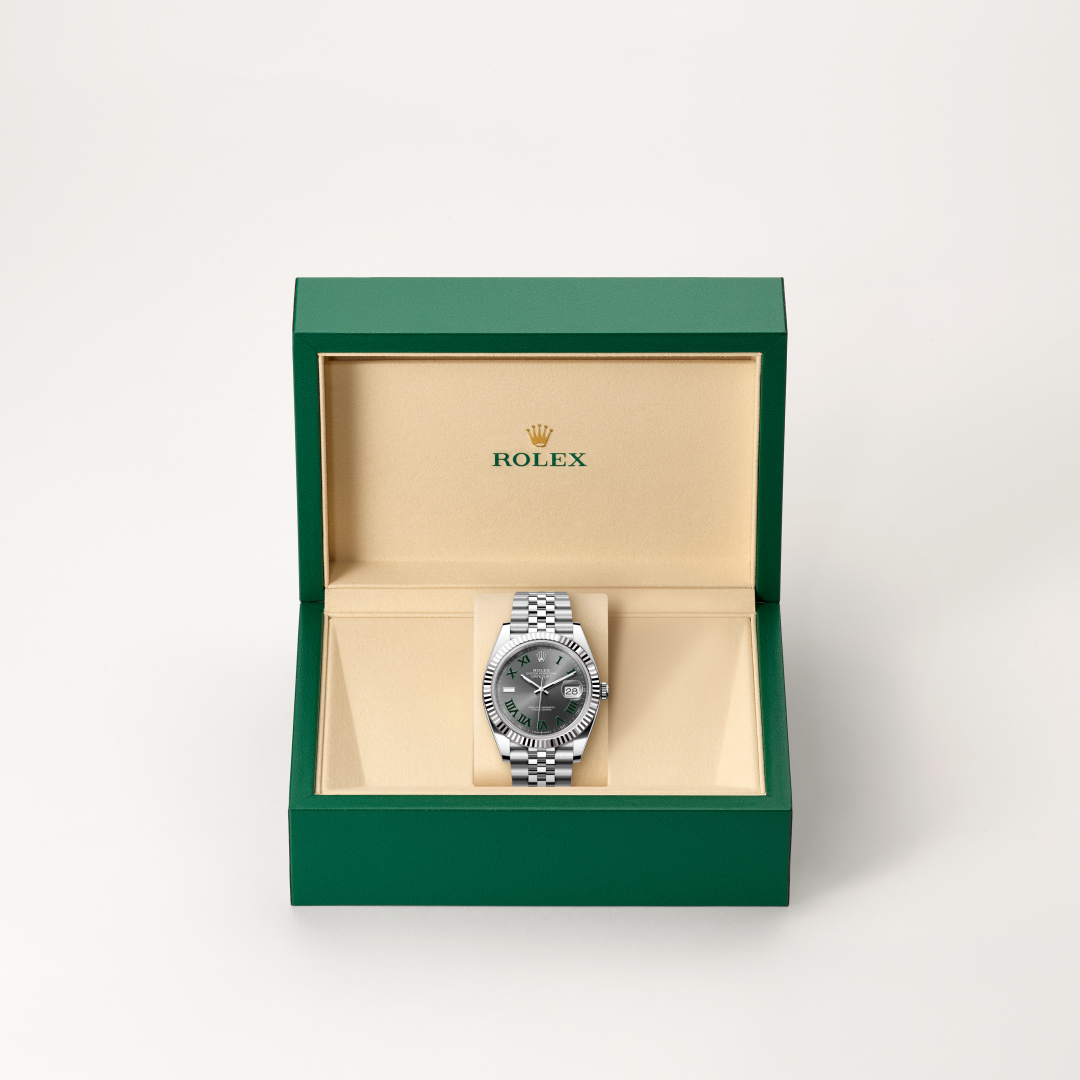 Rolex Datejust 41, Rolesor weiß (Kombination aus Edelstahl Oystersteel und Weißgold), M126334-0022 – Goldschmiede Hofacker – Detailansicht 9