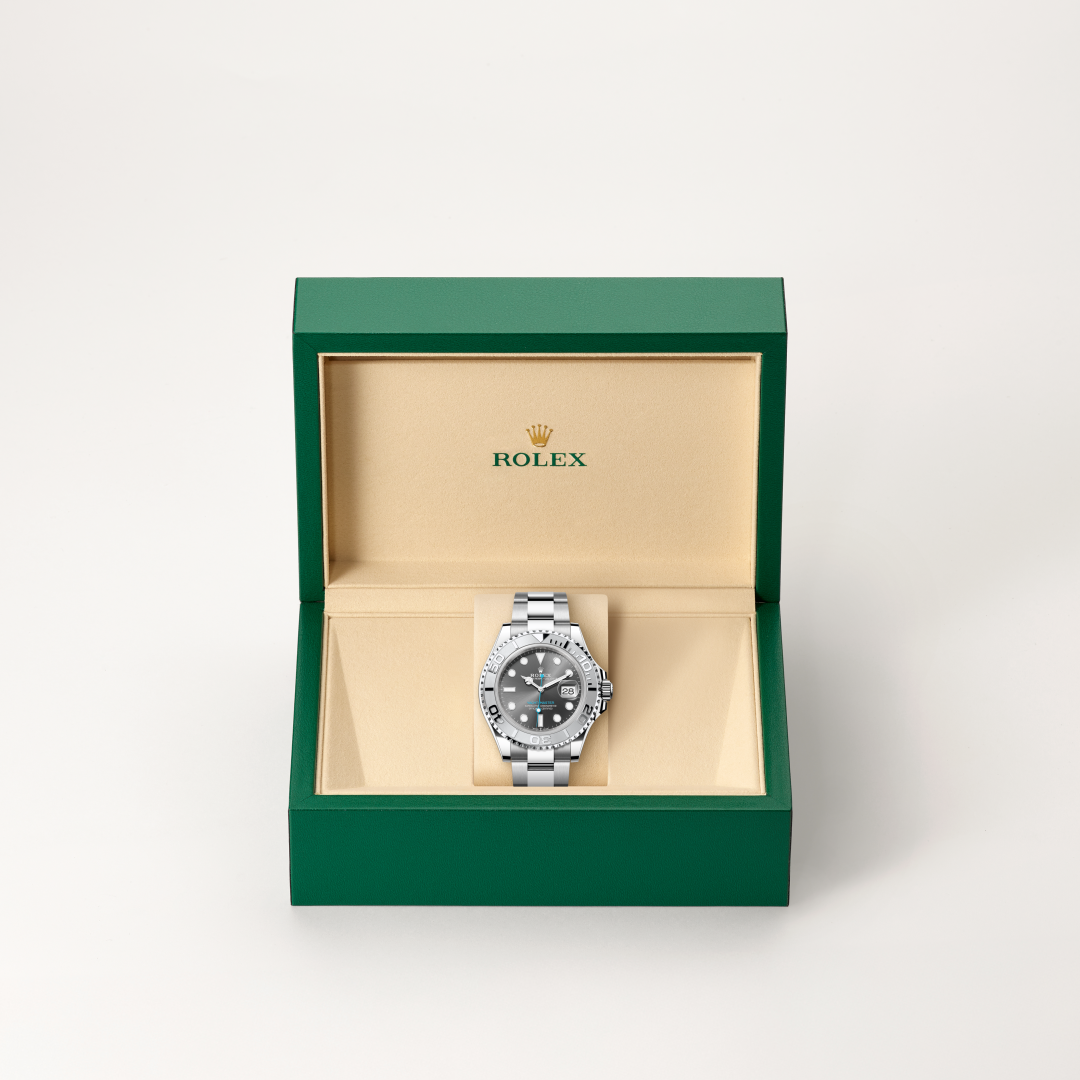 Rolex Yacht-Master 40, Rolesium (Kombination aus Edelstahl Oystersteel und Platin), M126622-0001 – Goldschmiede Hofacker – Detailansicht 9