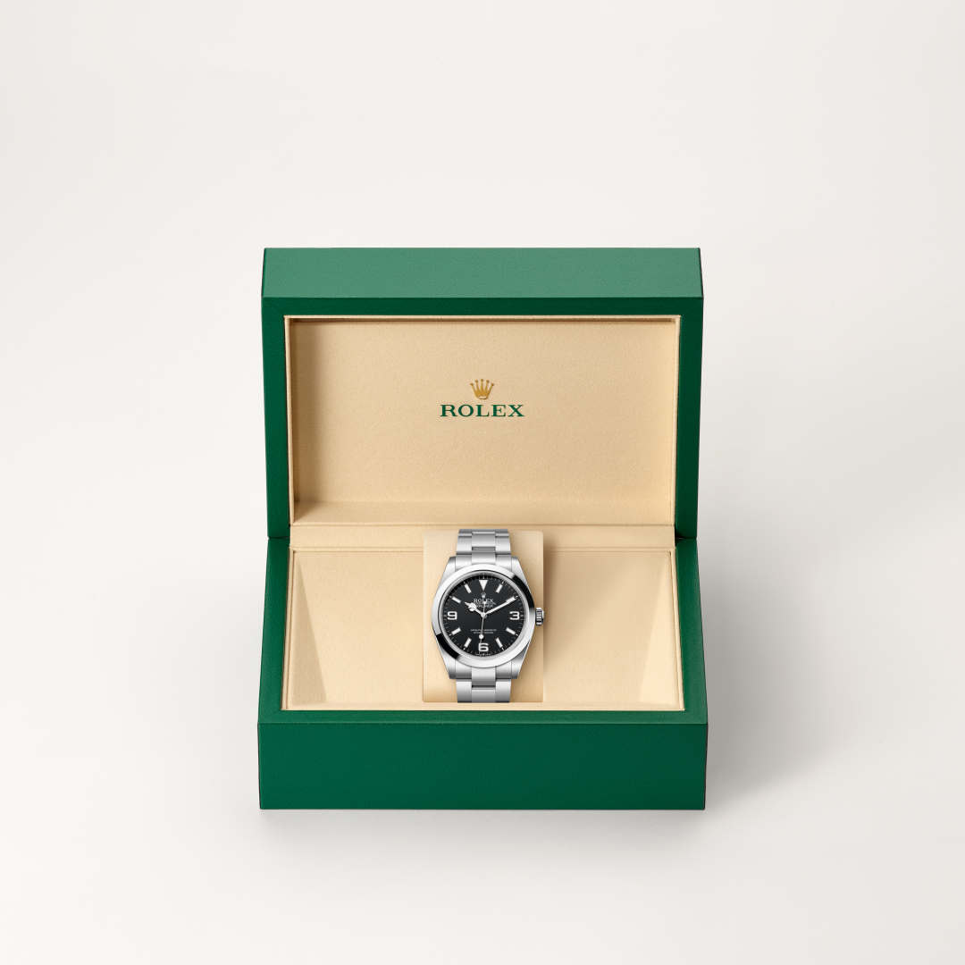 Rolex Explorer 40, Edelstahl Oystersteel, M224270-0001 – Goldschmiede Hofacker – Detailansicht 9