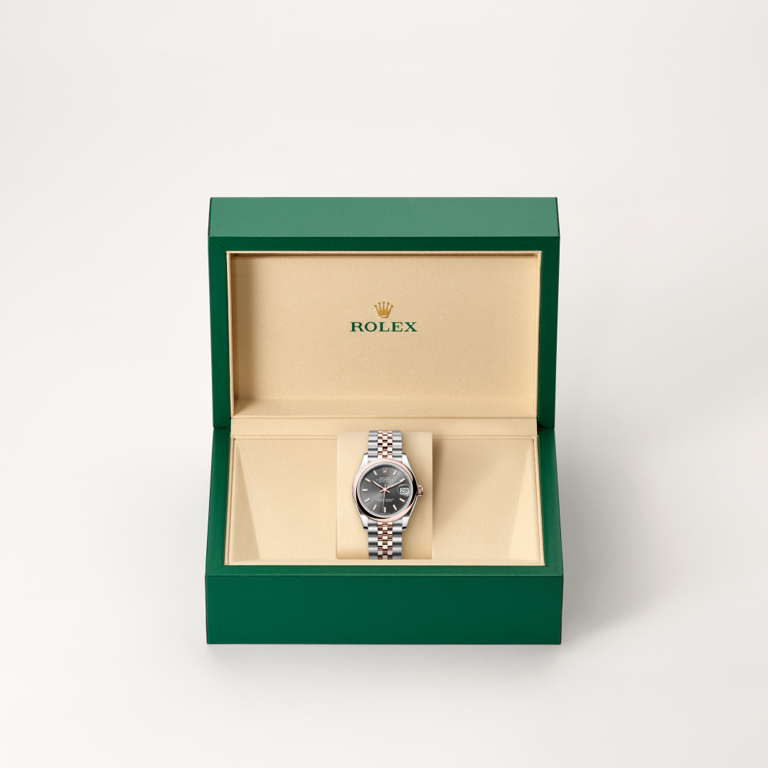 Rolex Datejust 31, Rolesor Everose (Kombination aus Edelstahl Oystersteel und Everose-Gold), M278241-0018 – Goldschmiede Hofacker – Detailansicht 9