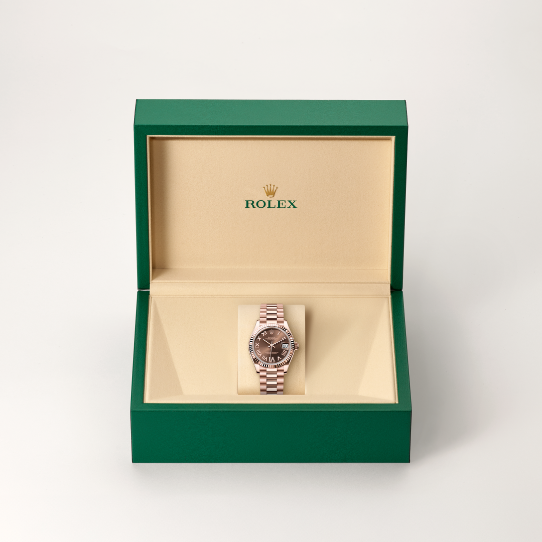 Rolex Datejust 31, 18 Karat Everose-Gold, M278275-0025 – Goldschmiede Hofacker – Detailansicht 9