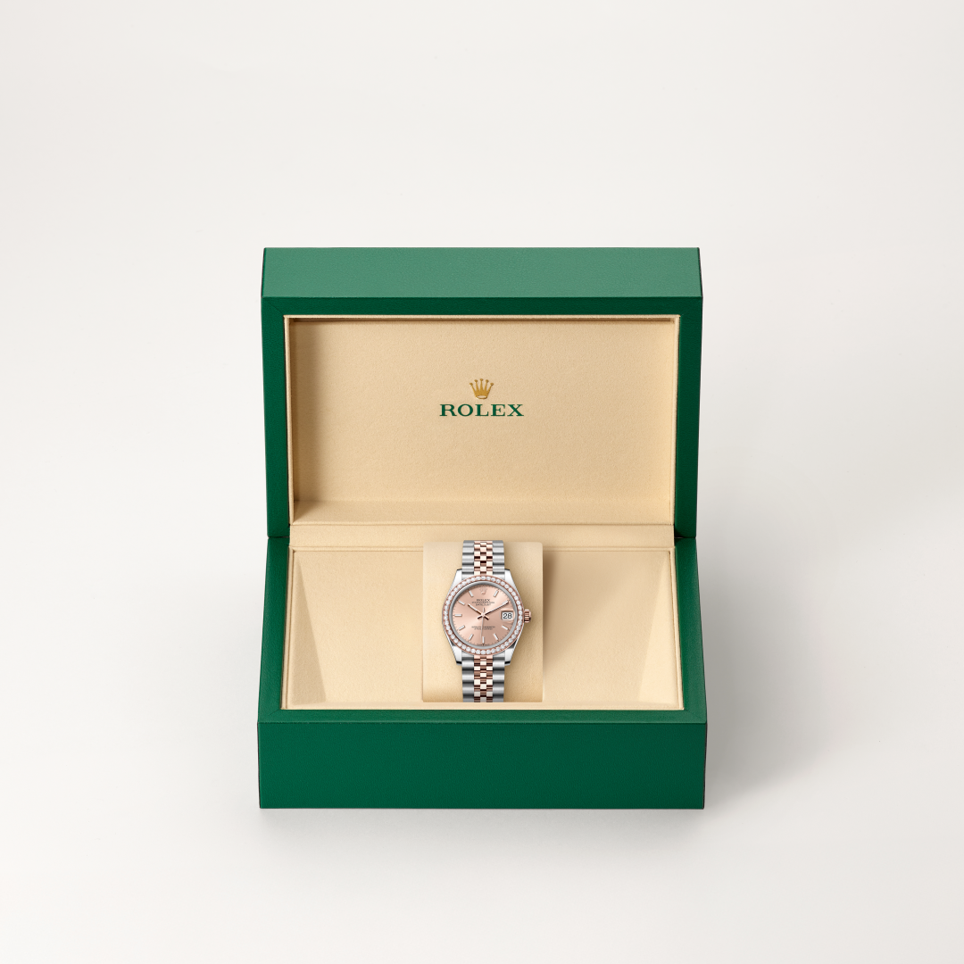 Rolex Datejust 31, Rolesor Everose (Kombination aus Edelstahl Oystersteel und Everose-Gold), M278381RBR-0010 – Goldschmiede Hofacker – Detailansicht 9