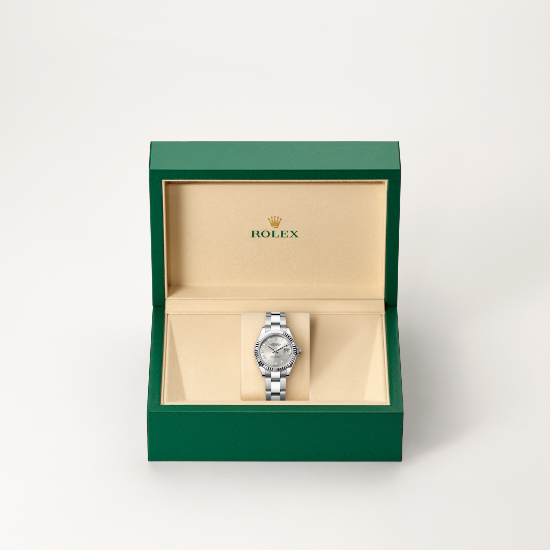 Rolex Lady-Datejust, Rolesor weiß (Kombination aus Edelstahl Oystersteel und Weißgold), M279174-0008 – Goldschmiede Hofacker – Detailansicht 9