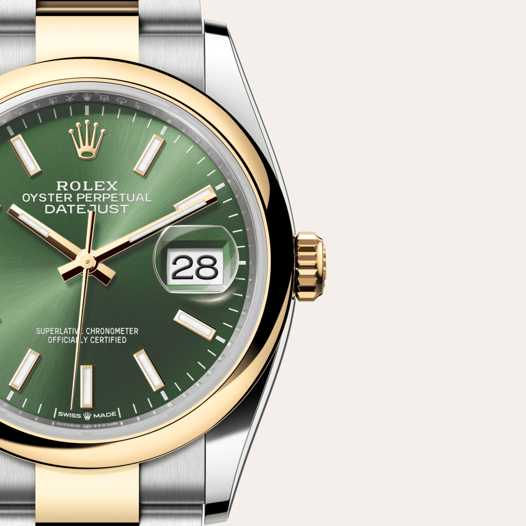 Rolex Datejust 36, Rolesor gelb (Kombination aus Edelstahl Oystersteel und Gelbgold), M126203-0058 – Goldschmiede Hofacker – Detailansicht 10