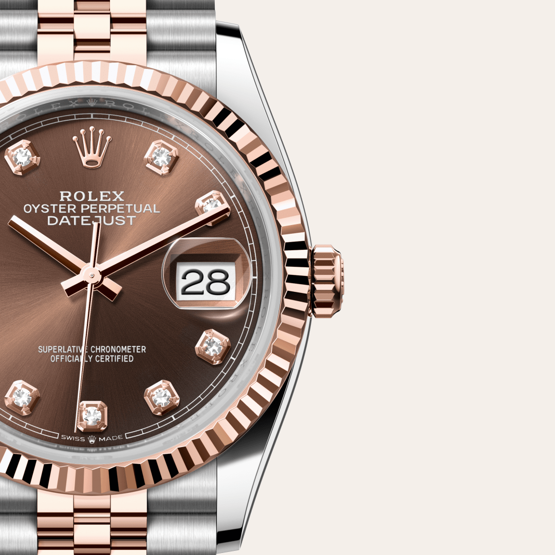 Rolex Datejust 36, Rolesor Everose (Kombination aus Edelstahl Oystersteel und Everose-Gold), M126231-0053 – Goldschmiede Hofacker – Detailansicht 10