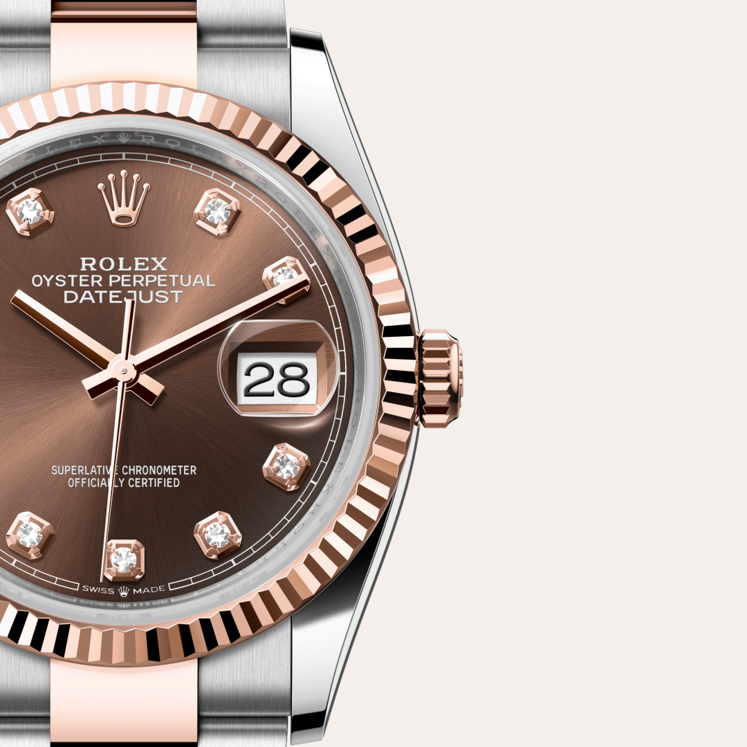 Rolex Datejust 36, Rolesor Everose (Kombination aus Edelstahl Oystersteel und Everose-Gold), M126231-0054 – Goldschmiede Hofacker – Detailansicht 10