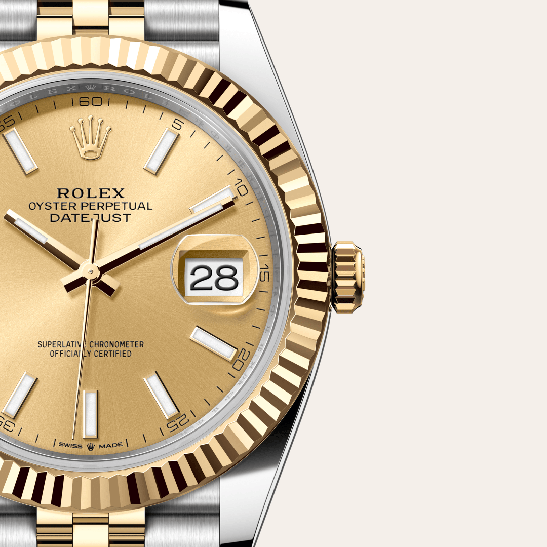 Rolex Datejust 41, Rolesor gelb (Kombination aus Edelstahl Oystersteel und Gelbgold), M126333-0010 – Goldschmiede Hofacker – Detailansicht 10