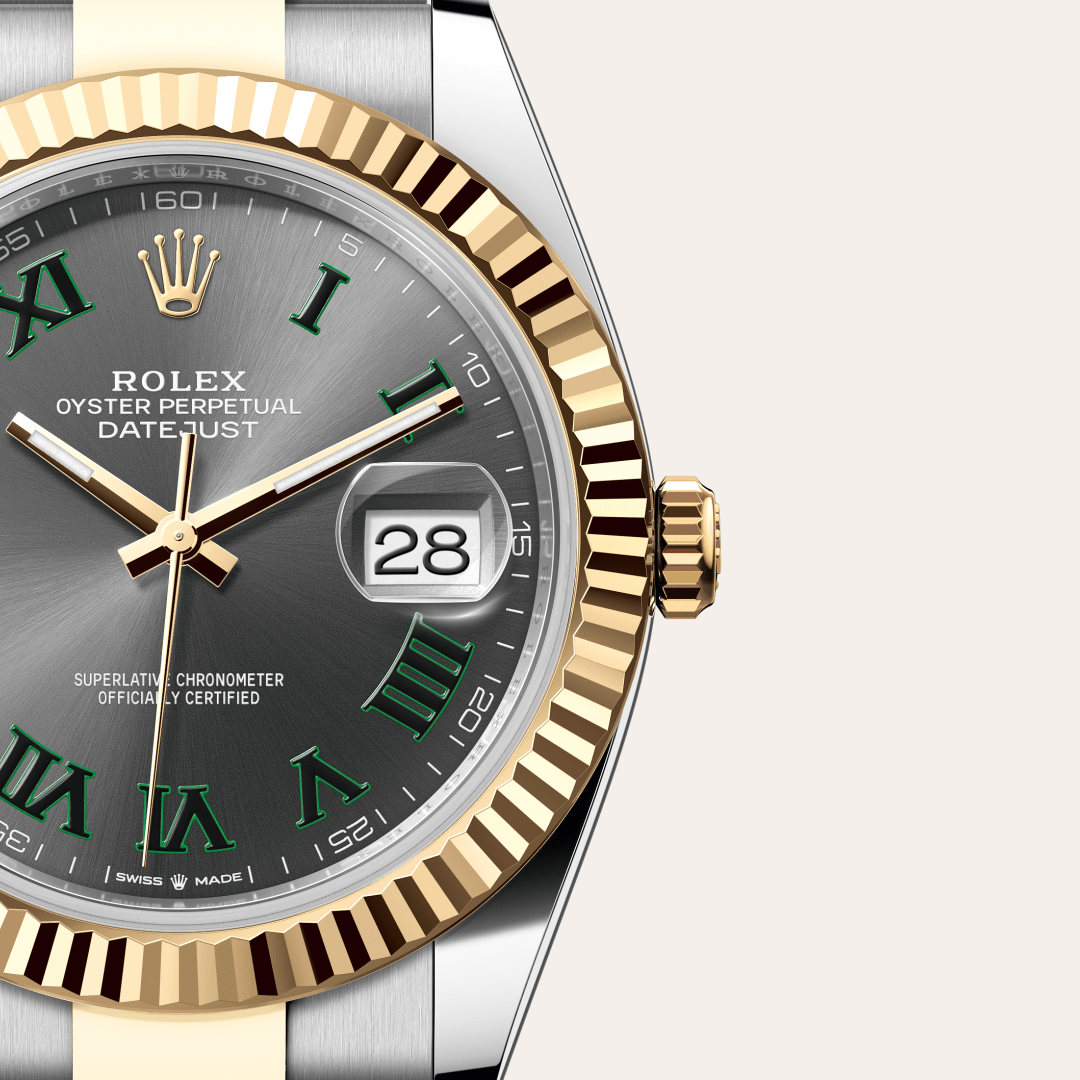 Rolex Datejust 41, Rolesor gelb (Kombination aus Edelstahl Oystersteel und Gelbgold), M126333-0019 – Goldschmiede Hofacker – Detailansicht 10