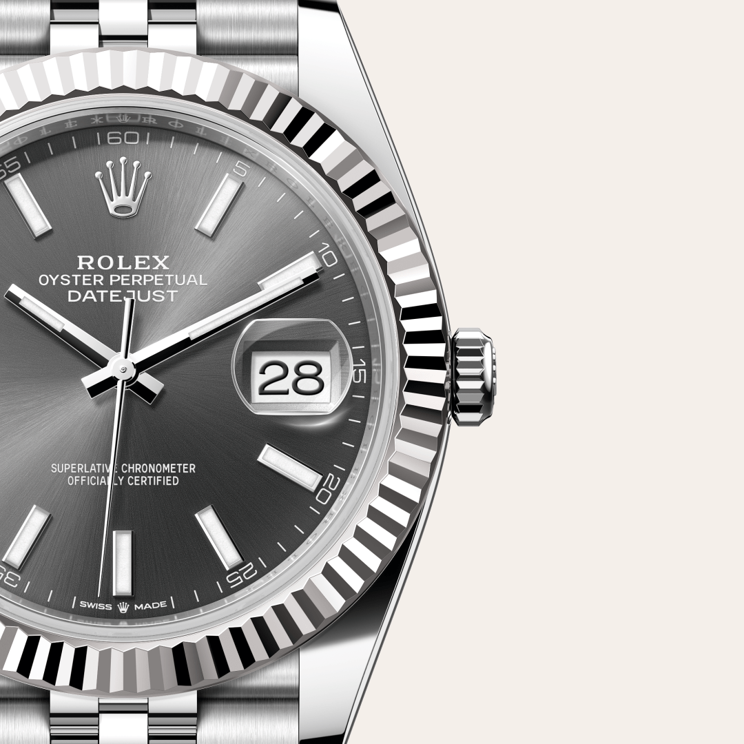 Rolex Datejust 41, Rolesor weiß (Kombination aus Edelstahl Oystersteel und Weißgold), M126334-0014 – Goldschmiede Hofacker – Detailansicht 10