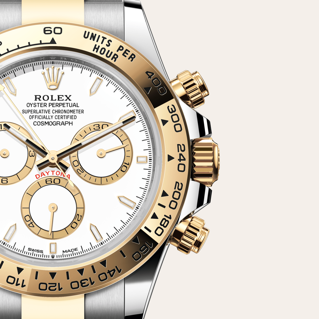 Rolex Cosmograph Daytona, Rolesor gelb (Kombination aus Edelstahl Oystersteel und Gelbgold), M126503-0001 – Goldschmiede Hofacker – Detailansicht 10