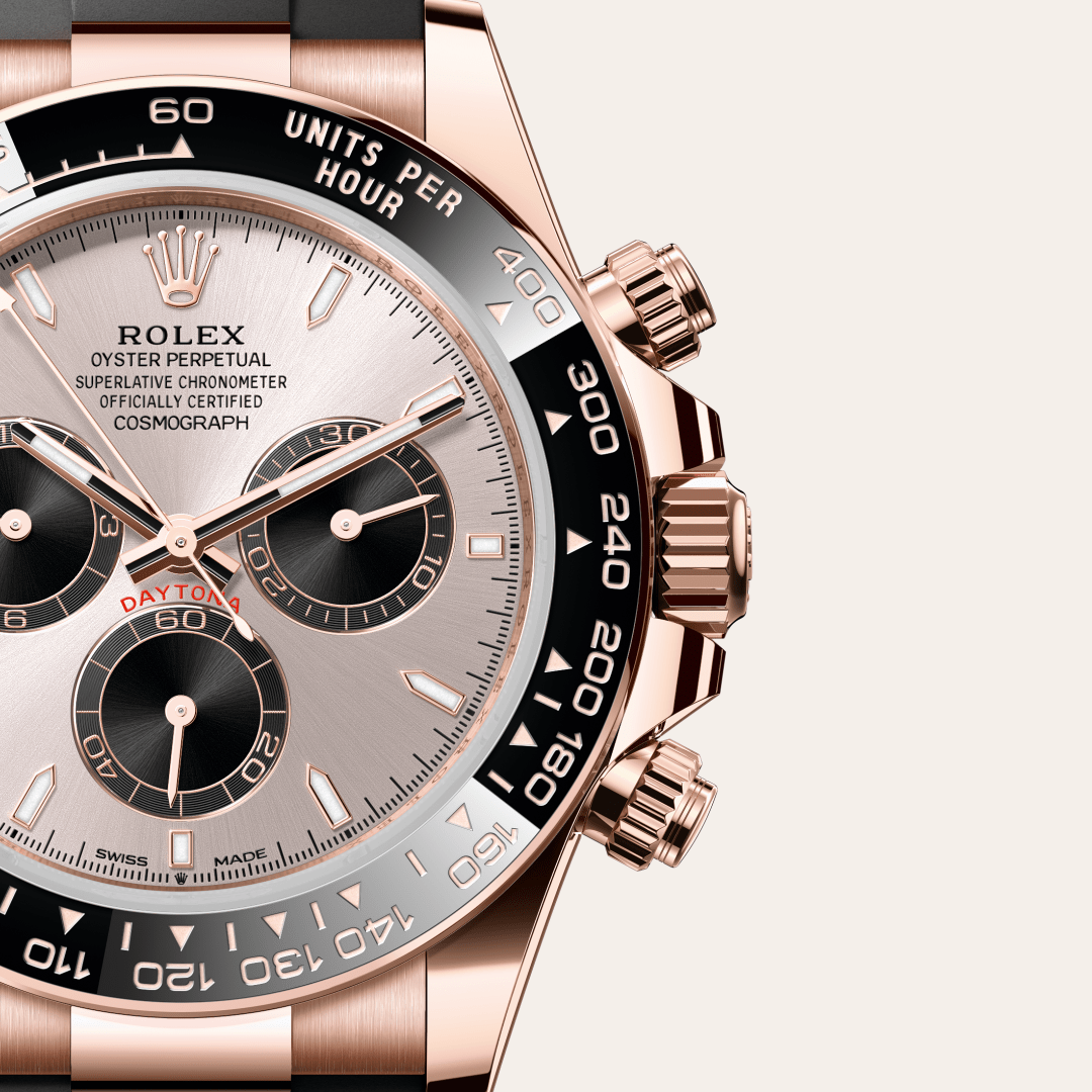 Rolex Cosmograph Daytona, 18 Karat Everose-Gold, M126515LN-0006 – Goldschmiede Hofacker – Detailansicht 10